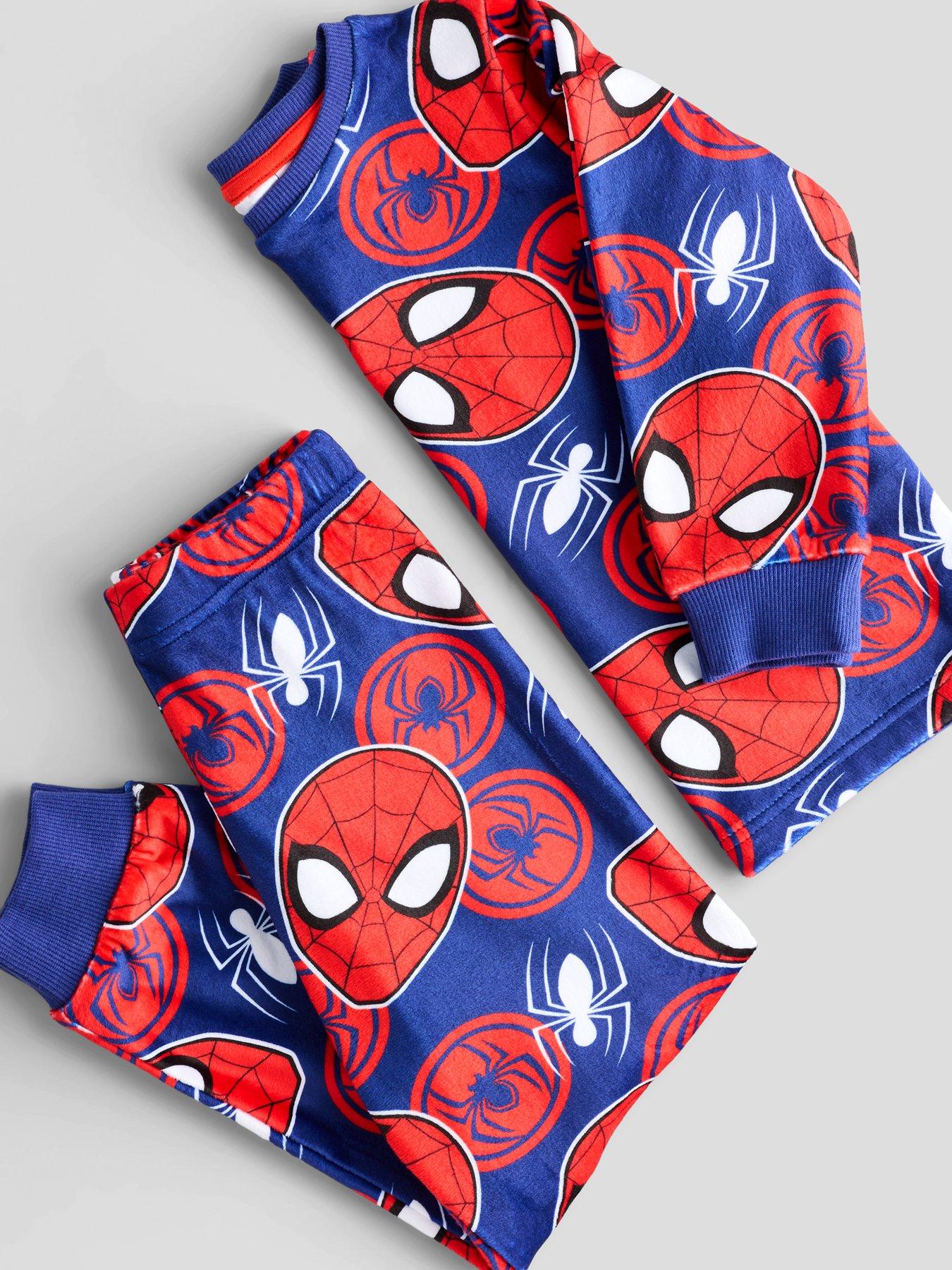 Image 3 of 5 of The Very Collection Boys Spiderman AOP Fleece Pyjamas (2 - 9 Years) - Multi