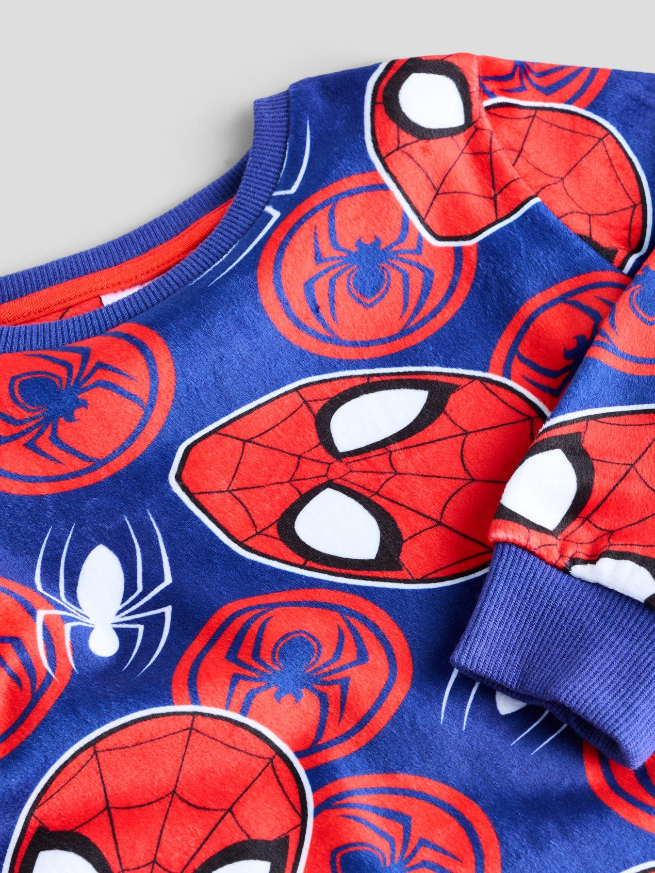 Image 4 of 5 of The Very Collection Boys Spiderman AOP Fleece Pyjamas (2 - 9 Years) - Multi