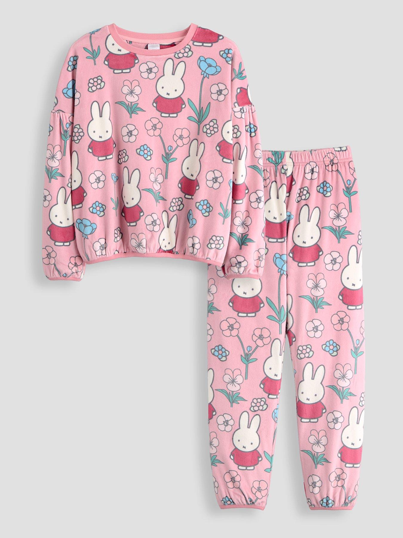 Image 1 of 6 of The Very Collection Girls Miffy Soft-Touch Fleece Pyjama Set - Pink