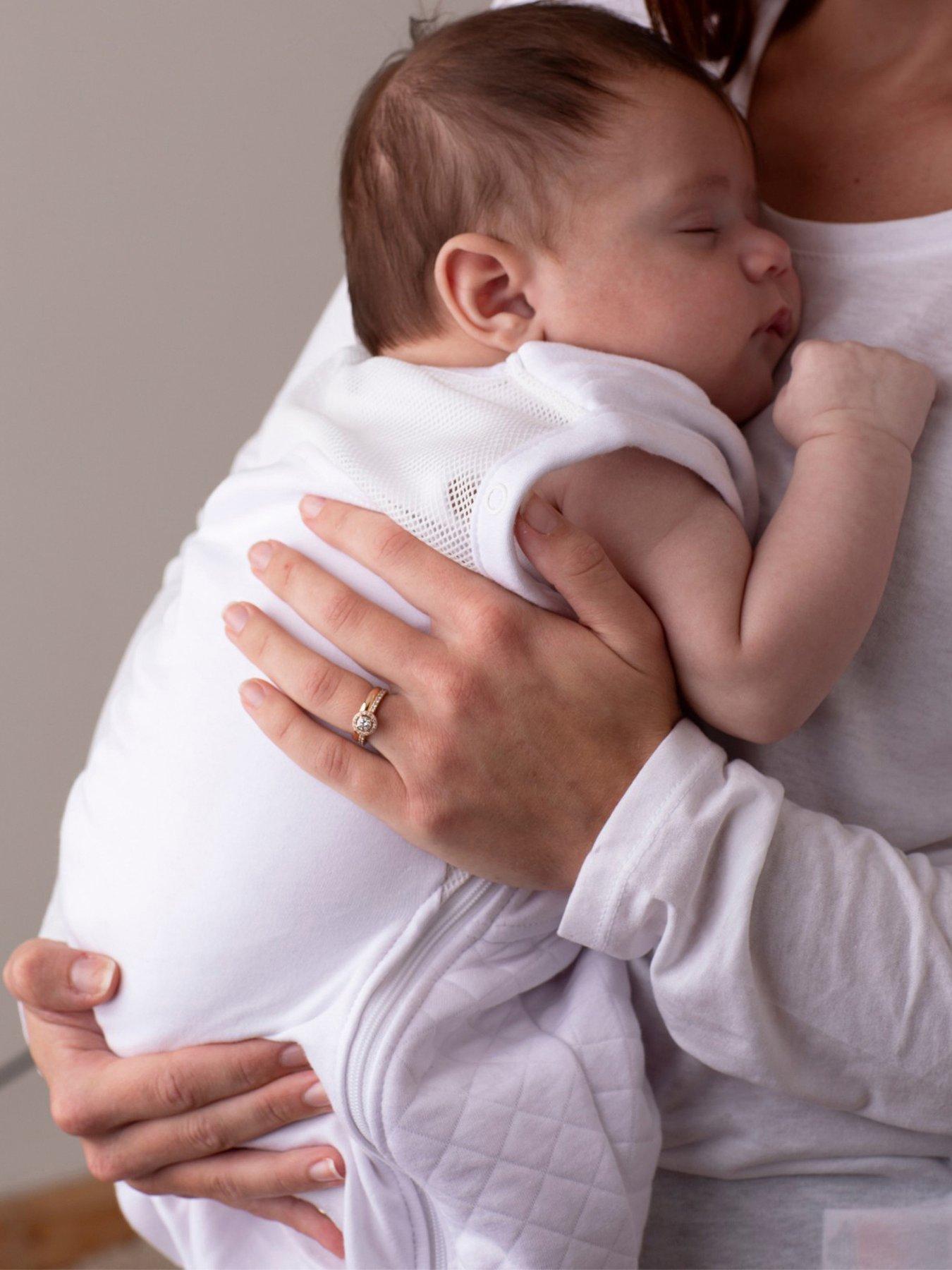 PurFlo Swaddle To Sleep Bag, 2.5 Tog, 0-4 m, All Seasons - Soft White