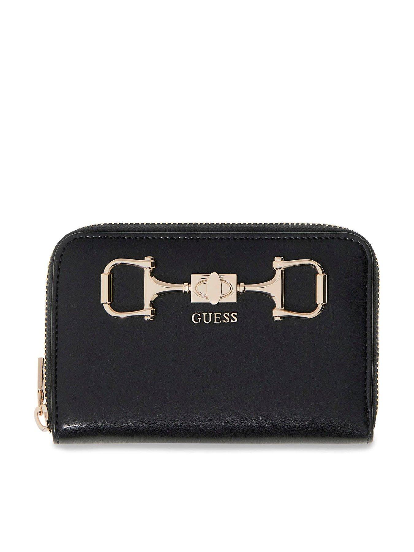 Image 1 of 2 of Guess Janie Slg Medium Zip Around - Black