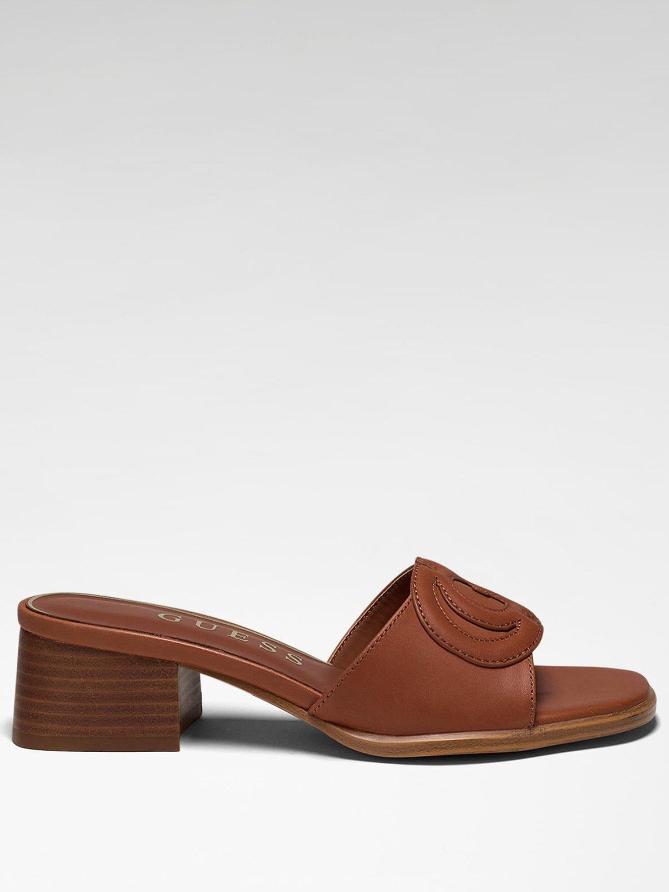 Image 2 of 4 of Guess Cerina Heeled Sandals - Brown
