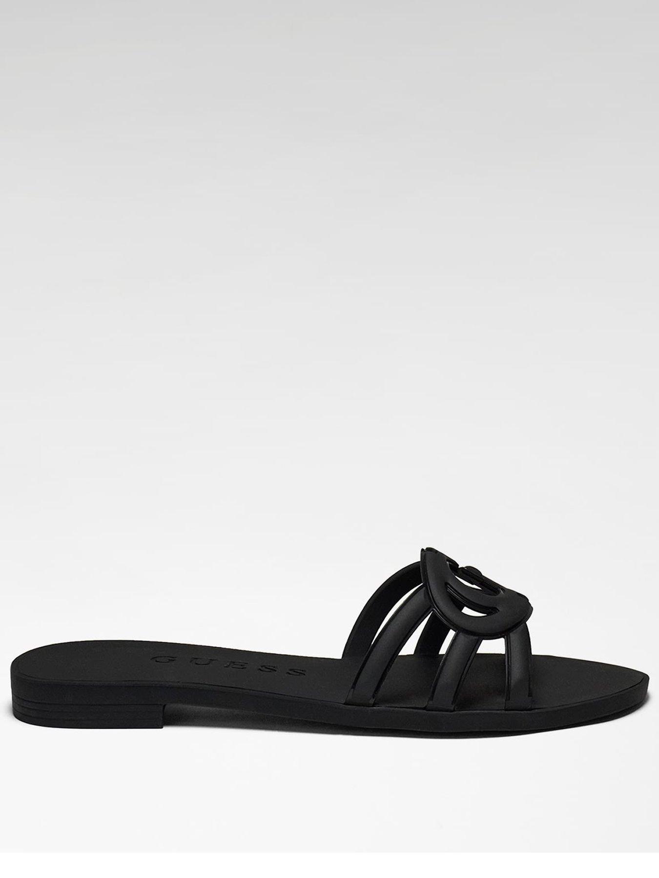 Guess Elyho2 Logo Flat Slide Sandal