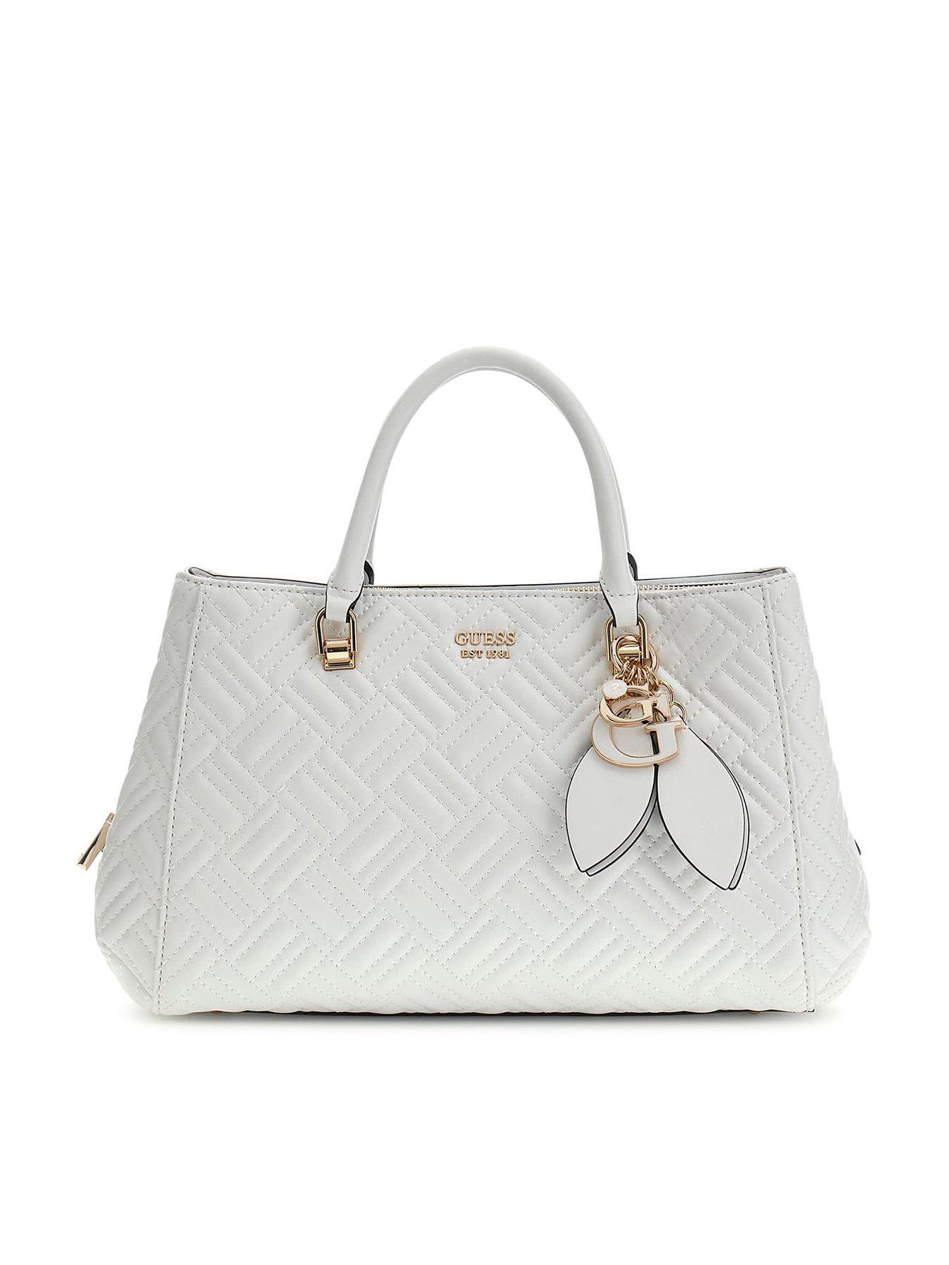 Guess Sally Triple Comp Satchel - White