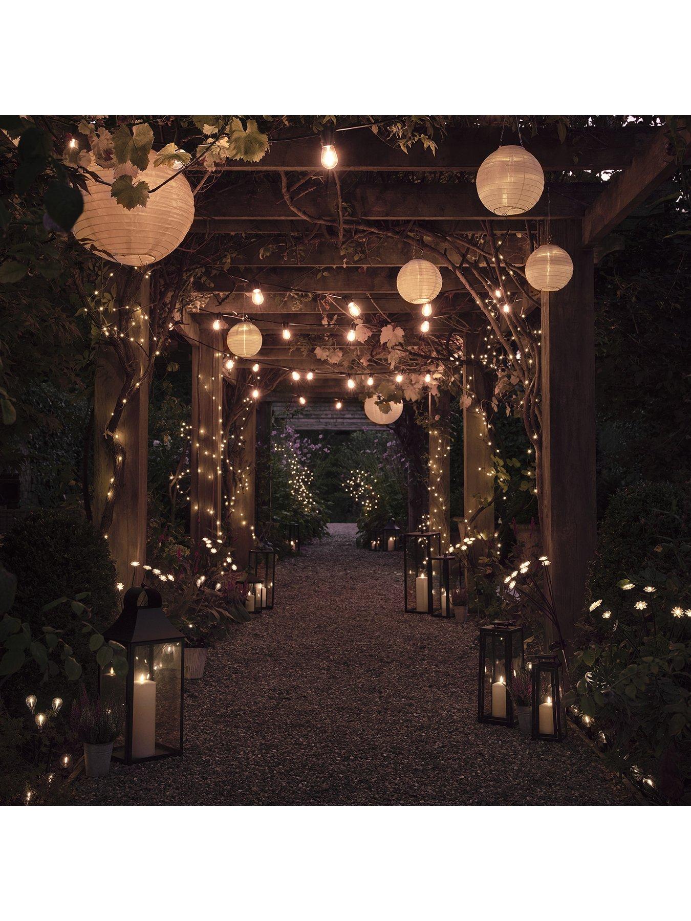 Image 3 of 4 of Lights4Fun 3 Cloud White Miami Solar Lanterns