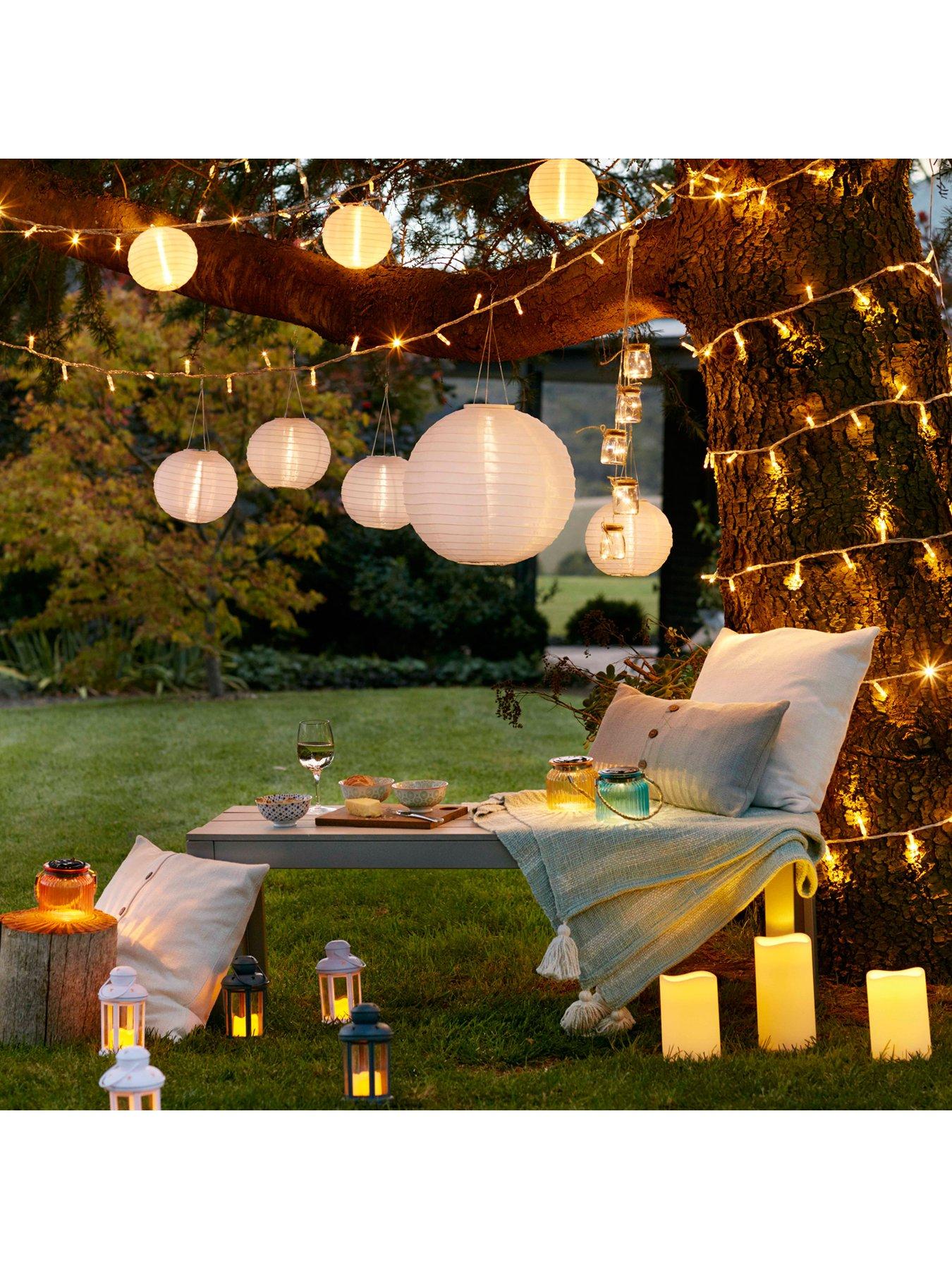 Image 4 of 4 of Lights4Fun 3 Cloud White Miami Solar Lanterns