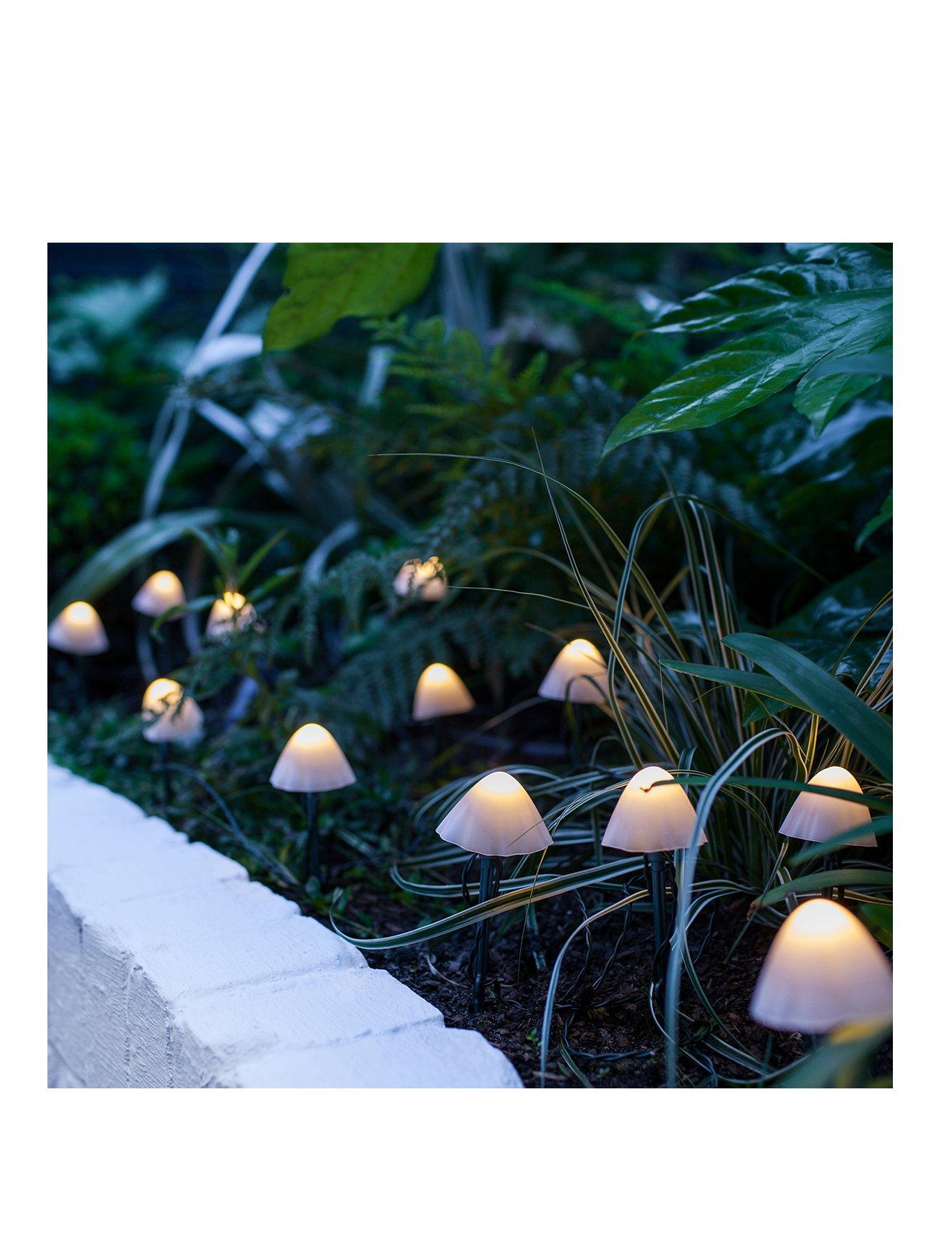 Image 2 of 2 of Lights4Fun 12 Mini Mushroom Solar Stake Lights