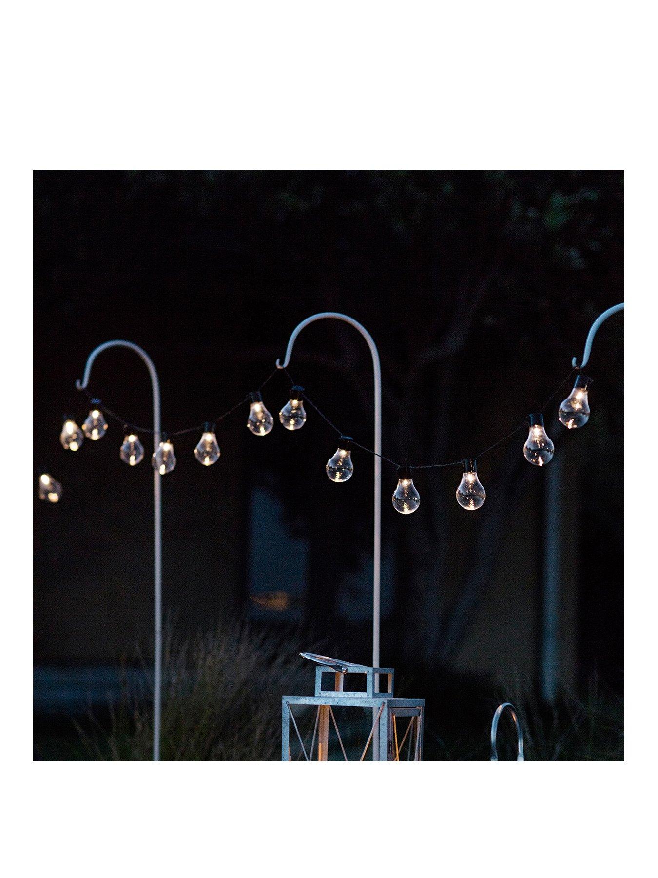 Image 2 of 3 of Lights4Fun 20 Warm White Carnival Solar Festoon Lights