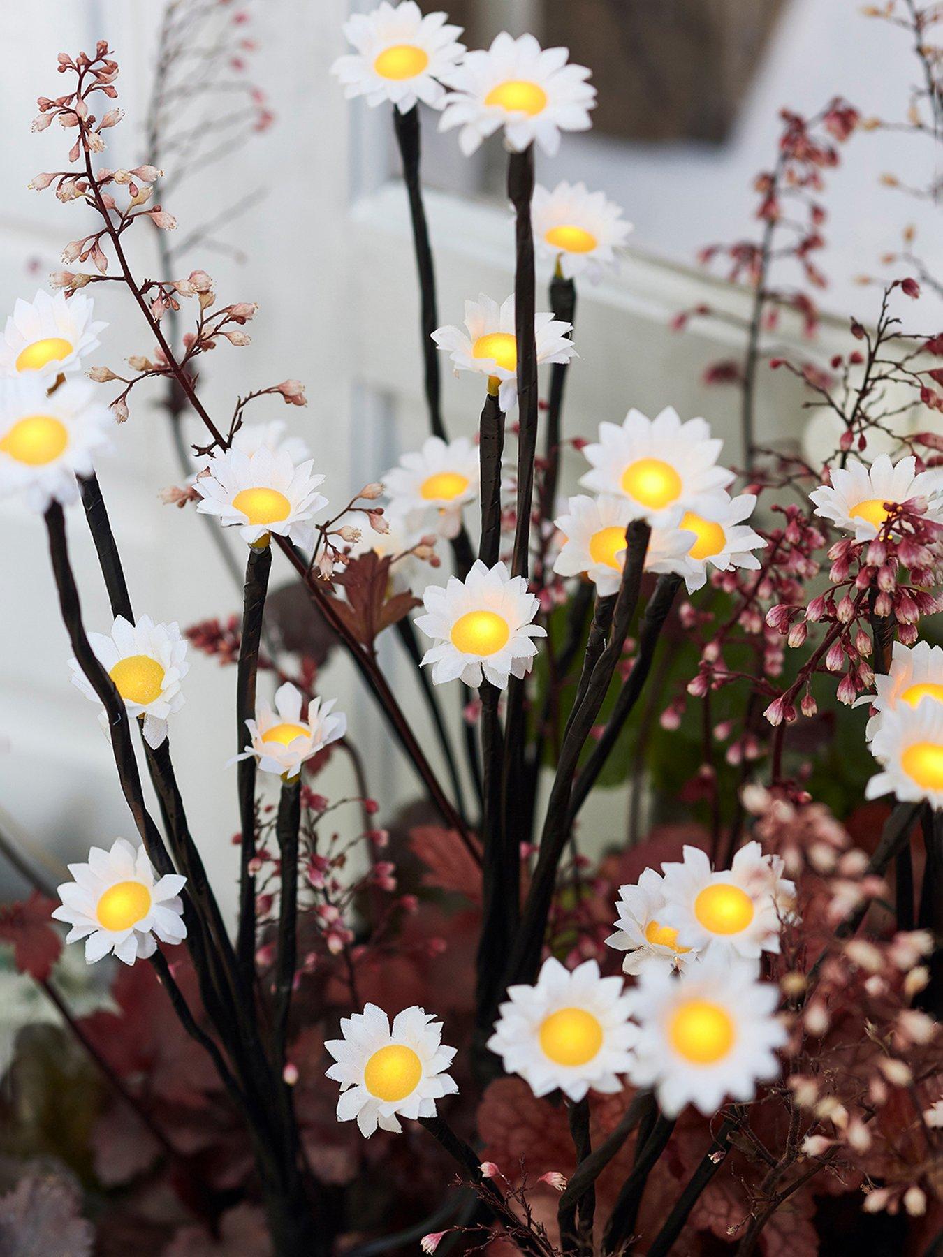 Lights4Fun 30 LED Solar Daisy Stake Lights