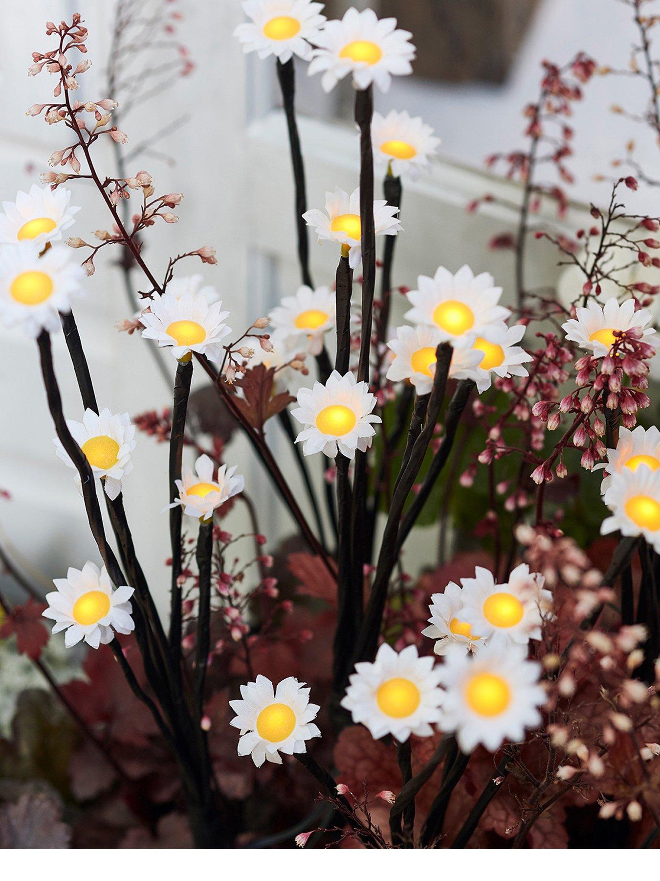 Image 2 of 4 of Lights4Fun 30LED Solar Daisy Stake Lights