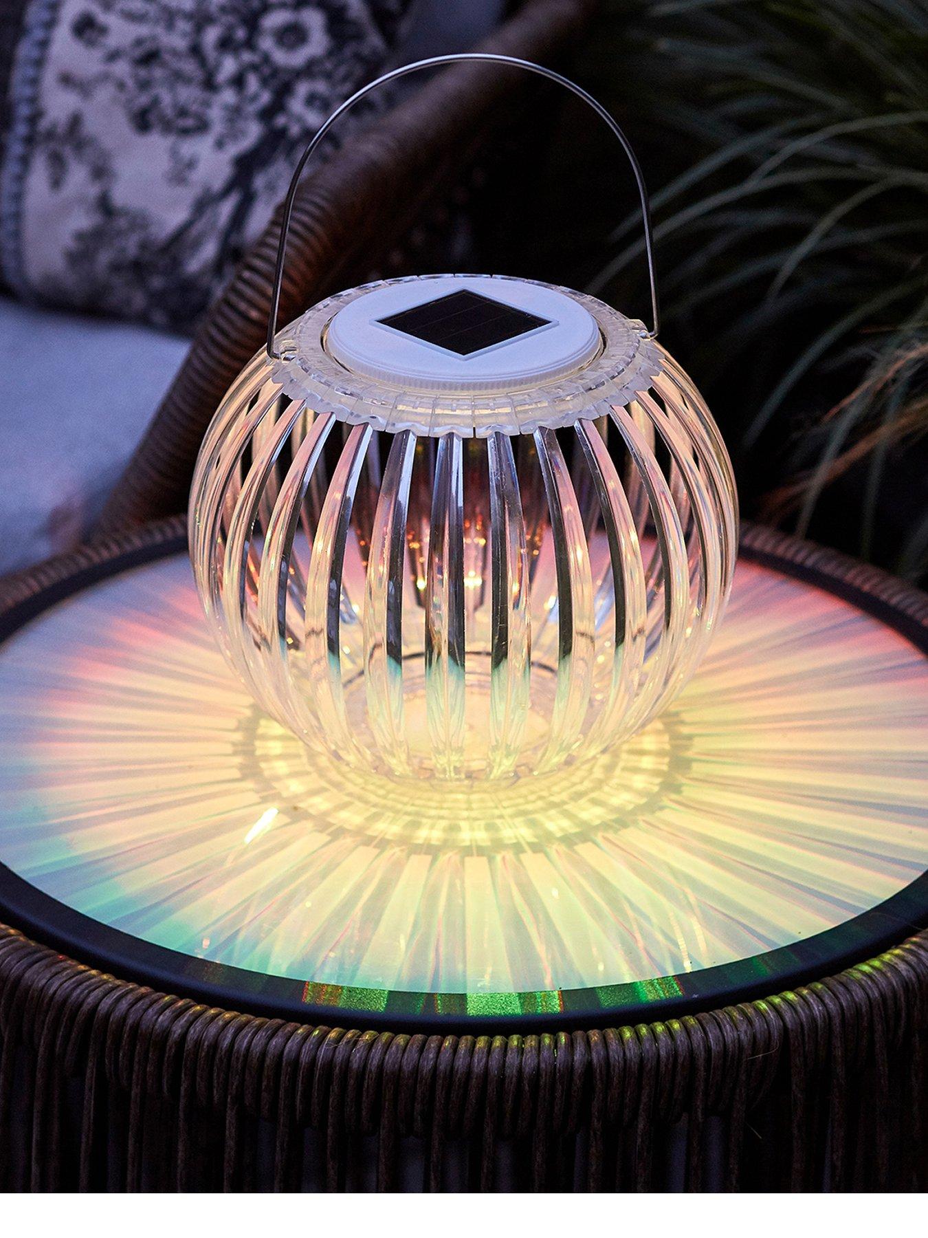 Image 2 of 7 of Lights4Fun Colour Changing Solar Hanging Lantern