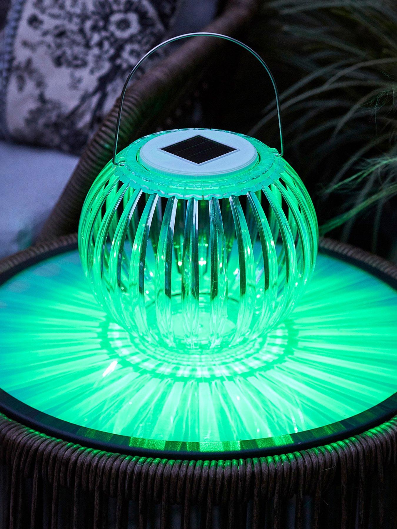 Image 4 of 7 of Lights4Fun Colour Changing Solar Hanging Lantern