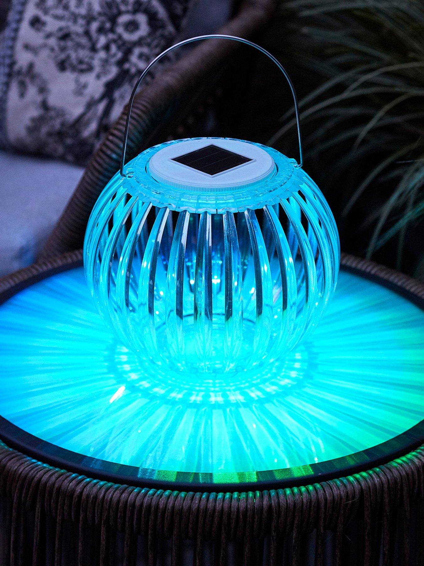 Image 6 of 7 of Lights4Fun Colour Changing Solar Hanging Lantern