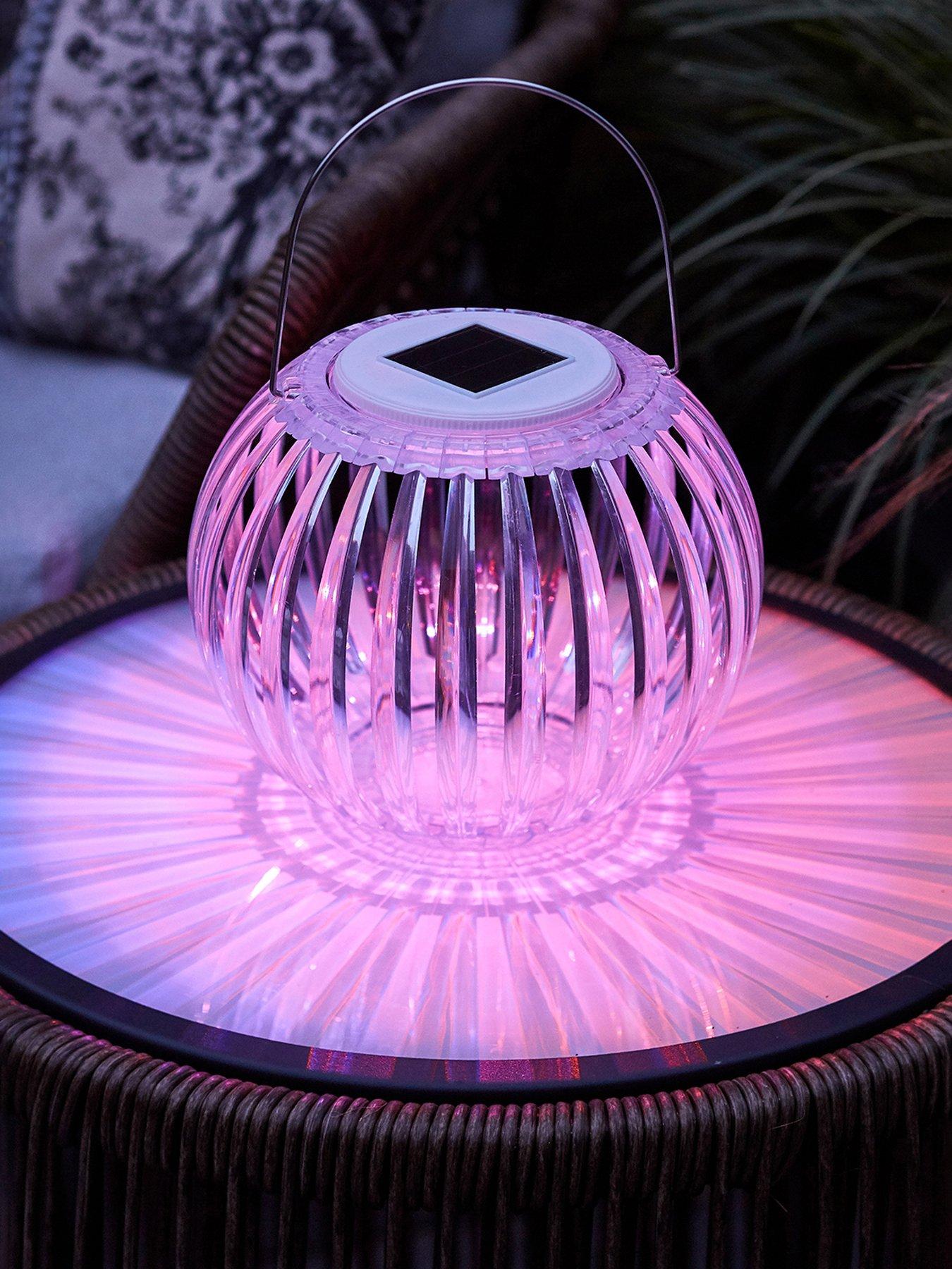 Image 7 of 7 of Lights4Fun Colour Changing Solar Hanging Lantern