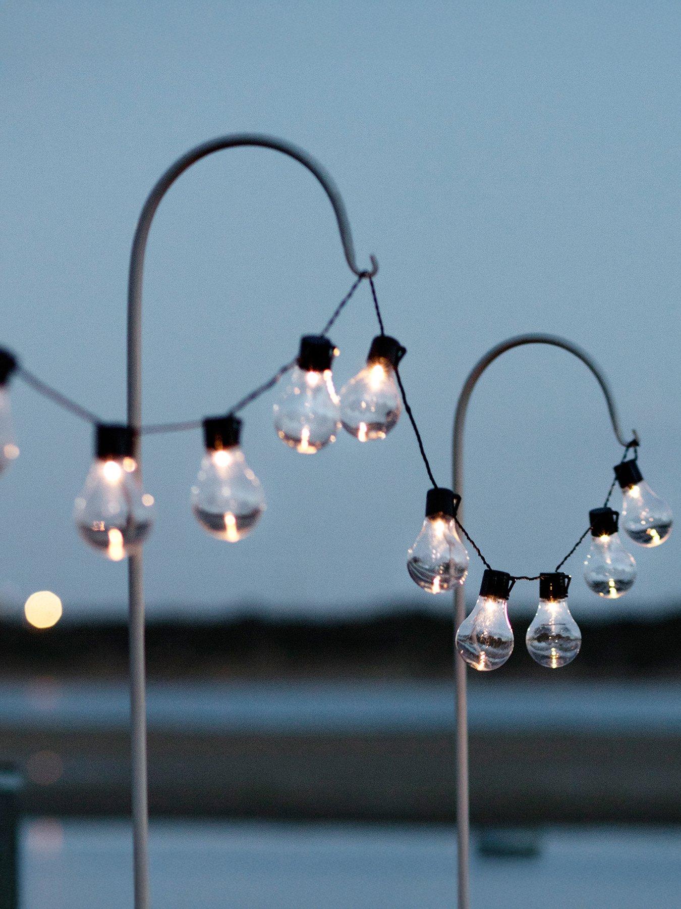 Lights4Fun 10 Warm White Carnival USB Solar Festoon Lights