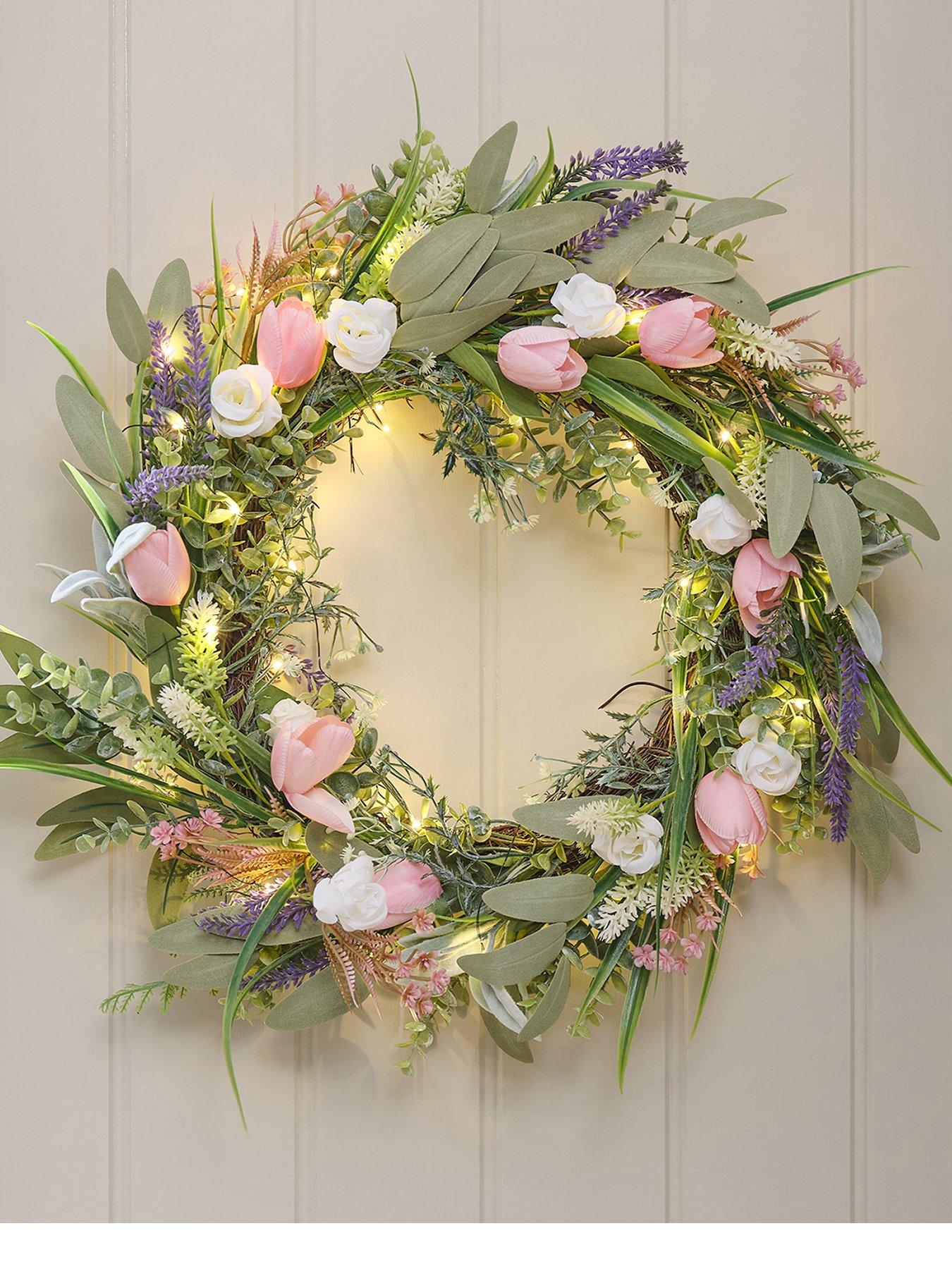 Image 2 of 4 of Lights4Fun Tulip Wreath