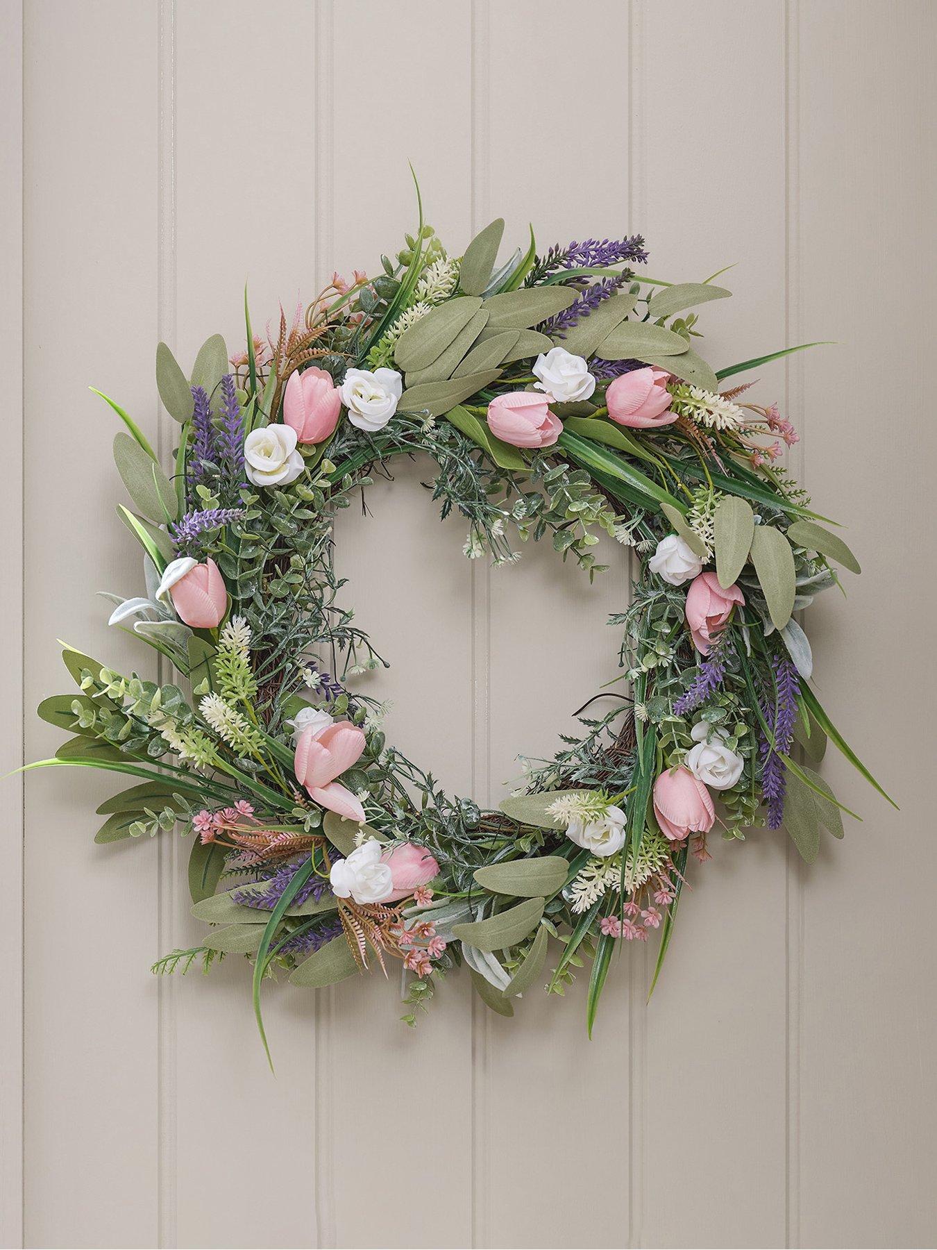 Image 3 of 4 of Lights4Fun Tulip Wreath
