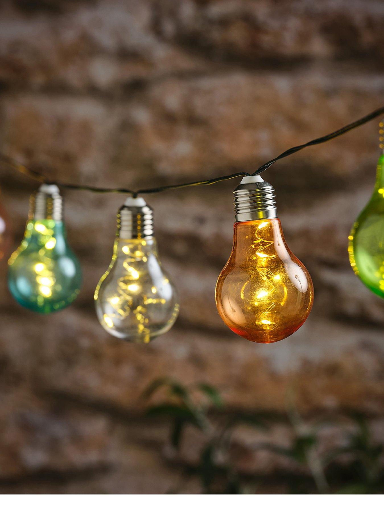 Image 2 of 4 of Lights4Fun 10 Pastel Cap Solar Micro Festoon Lights