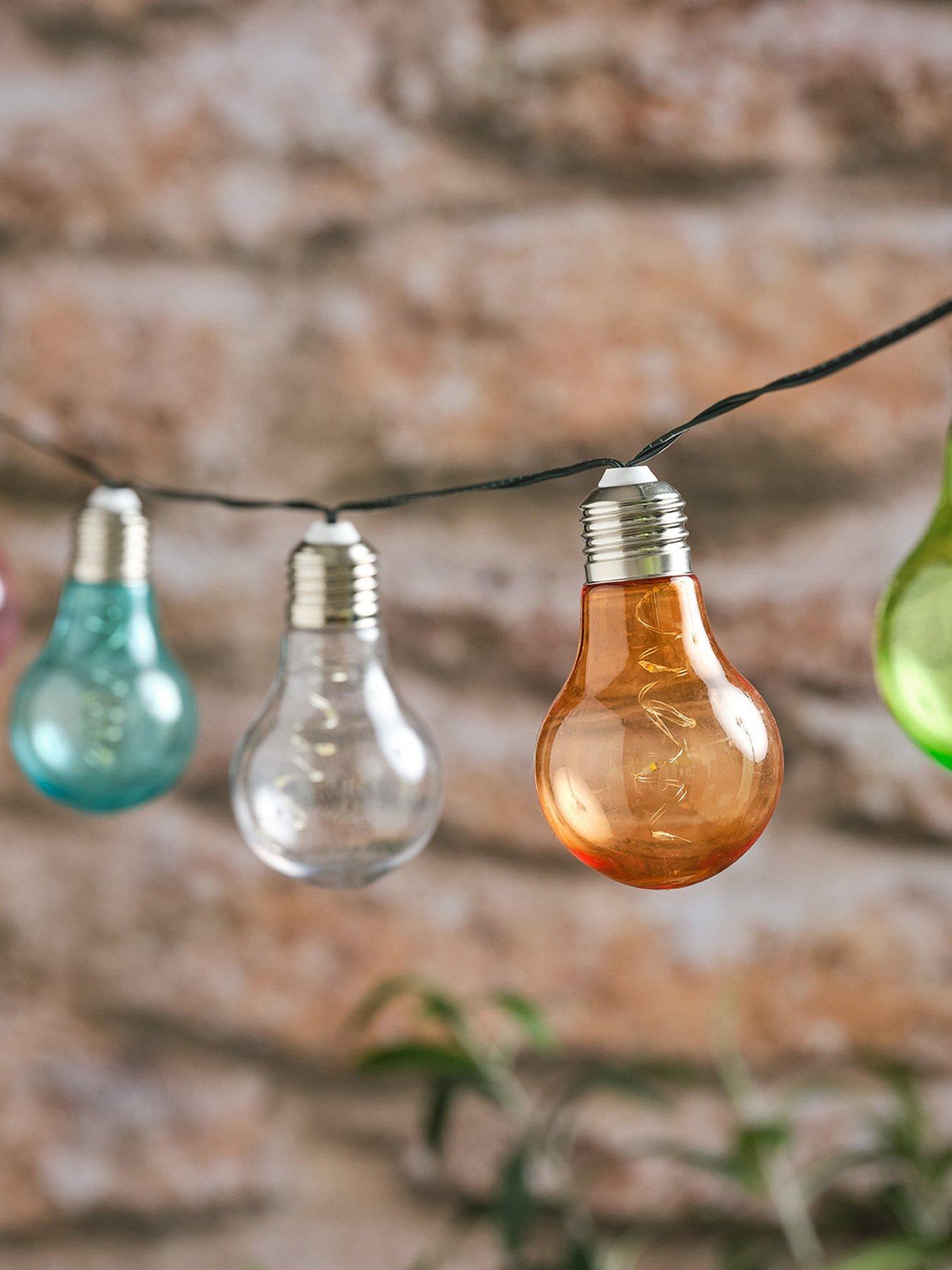 Image 3 of 4 of Lights4Fun 10 Pastel Cap Solar Micro Festoon Lights