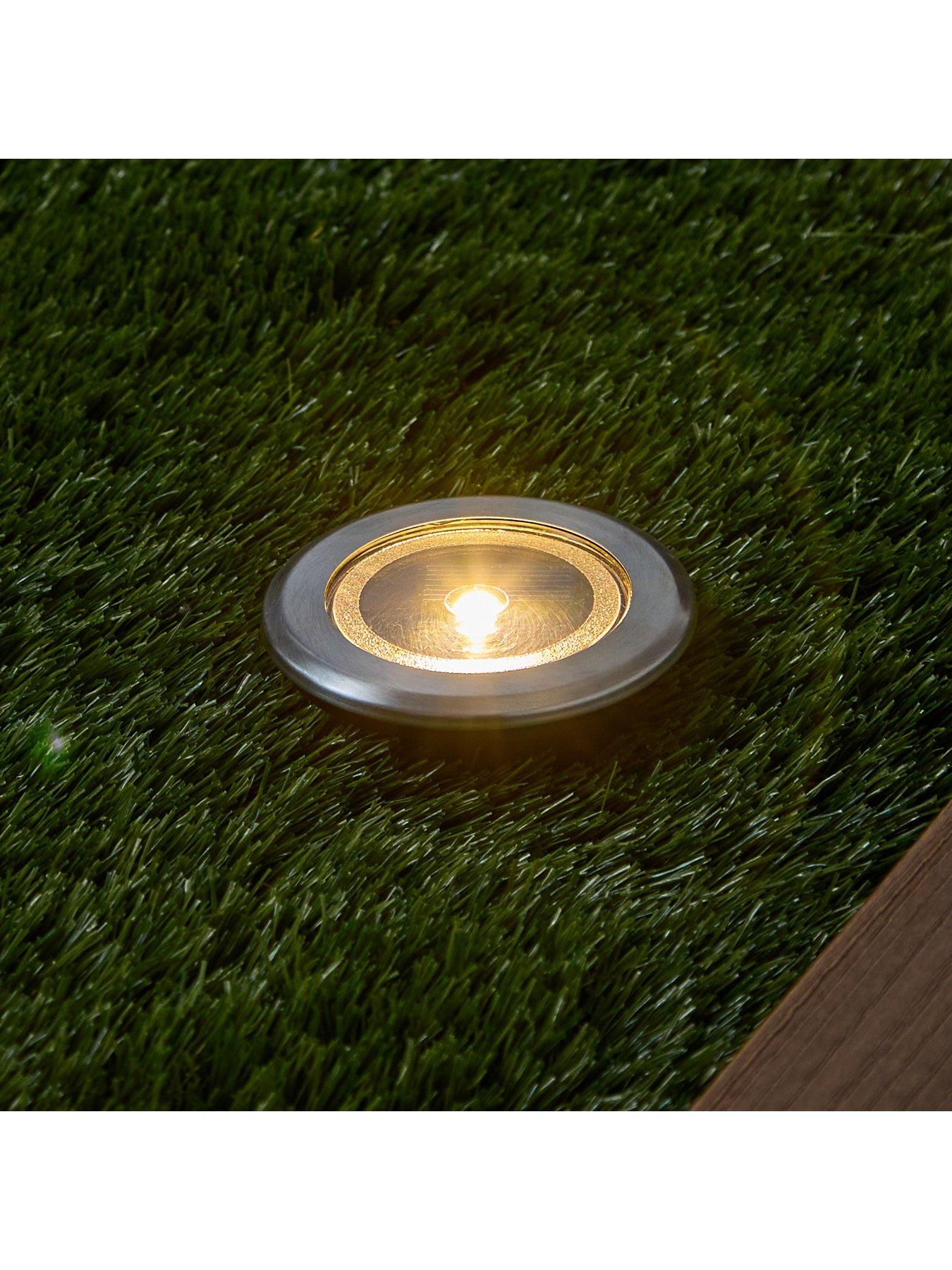 Image 4 of 6 of Lights4Fun Set of 4 Solar Decking Spot LIghts