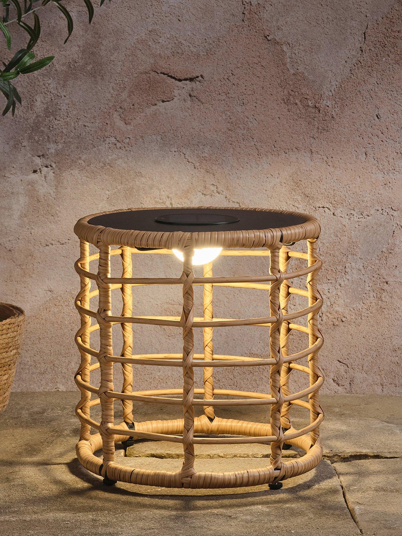 Lights4Fun Hygge Solar Powered Light Up Garden Table