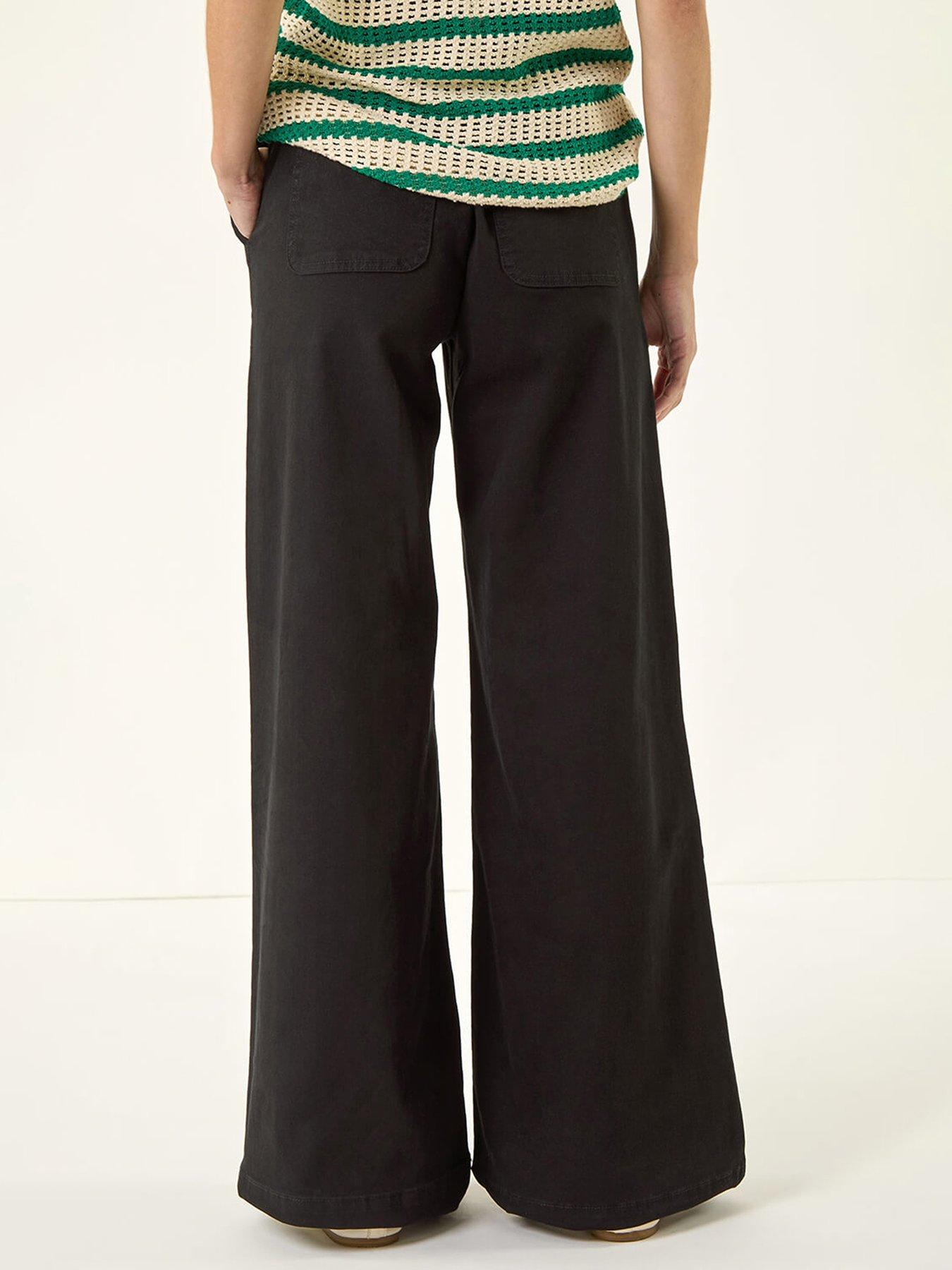 Image 2 of 5 of Roman Cotton Stretch Wide Leg Jean