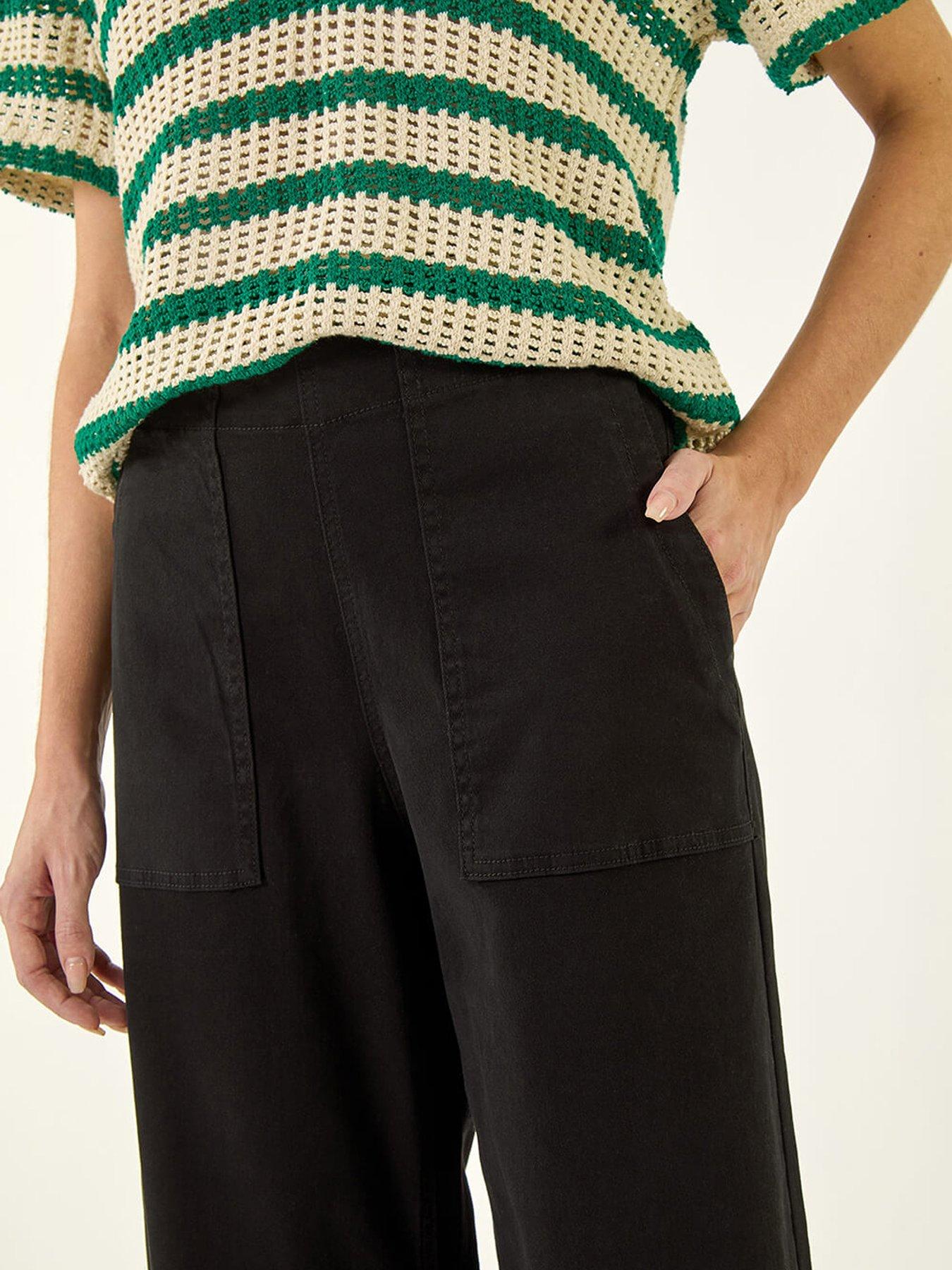 Image 5 of 5 of Roman Cotton Stretch Wide Leg Jean