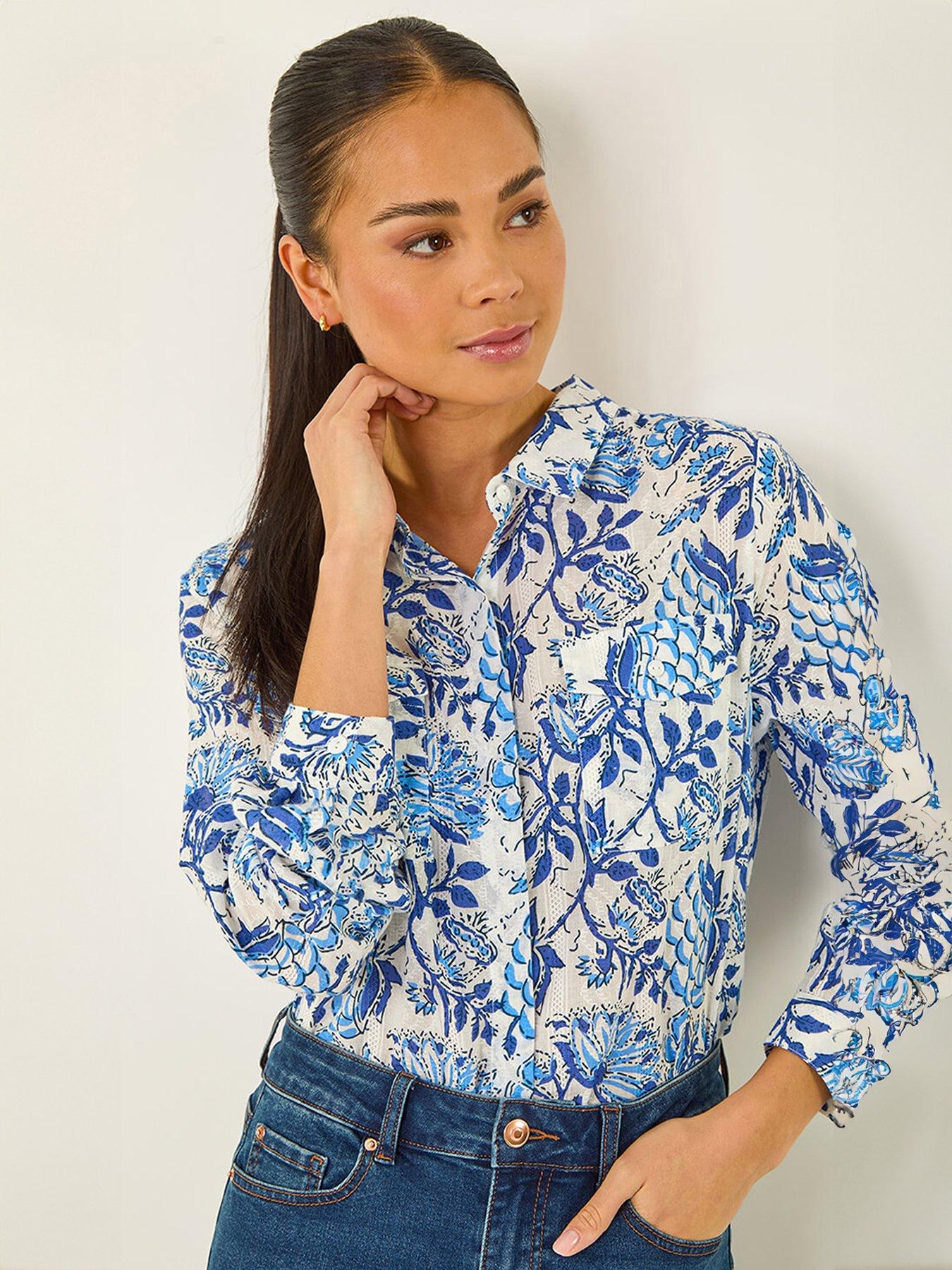 Roman Petite Floral Embroidered Blouse
