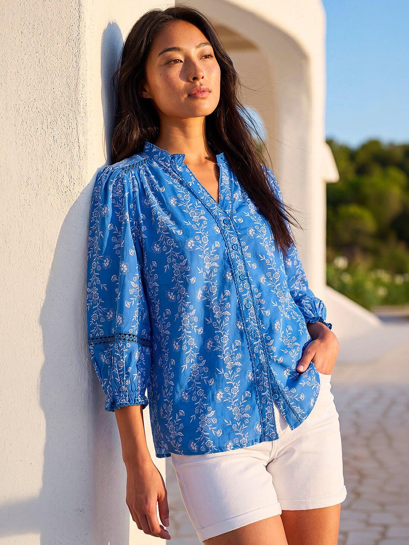 Roman Petite Floral Buttoned Blouse