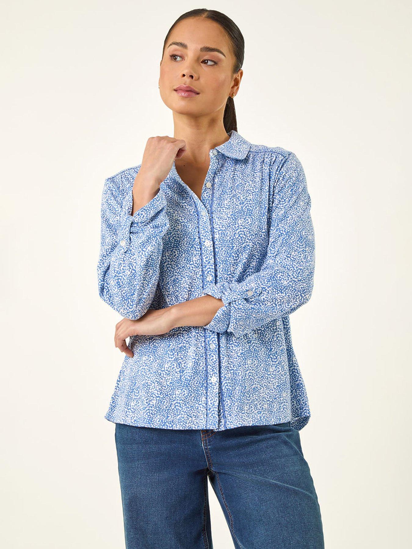 Image 1 of 5 of Roman Petite Abstract Spot Jersey Shirt
