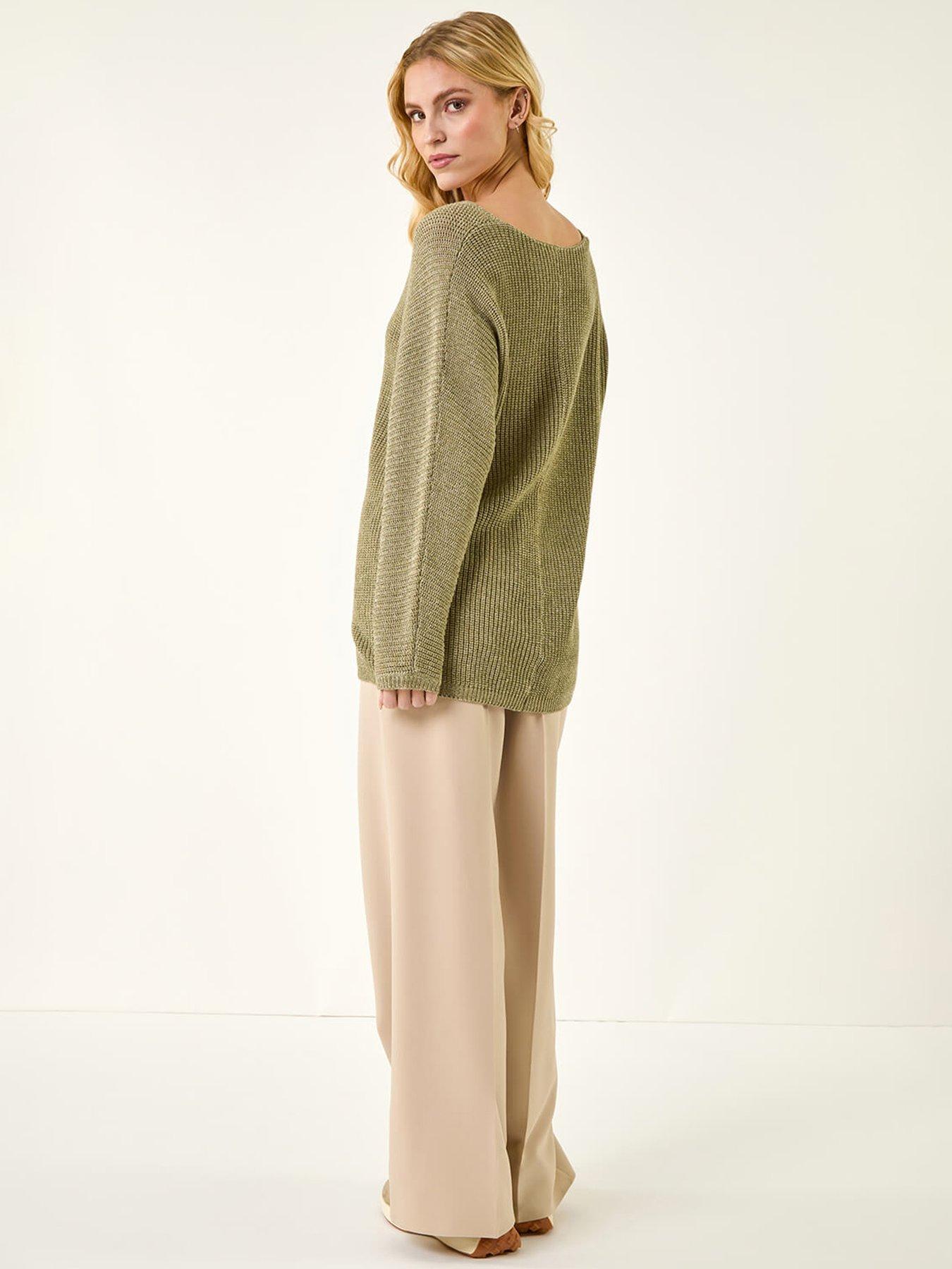 Image 2 of 5 of Roman Textured V-neck Boyfriend Jumper