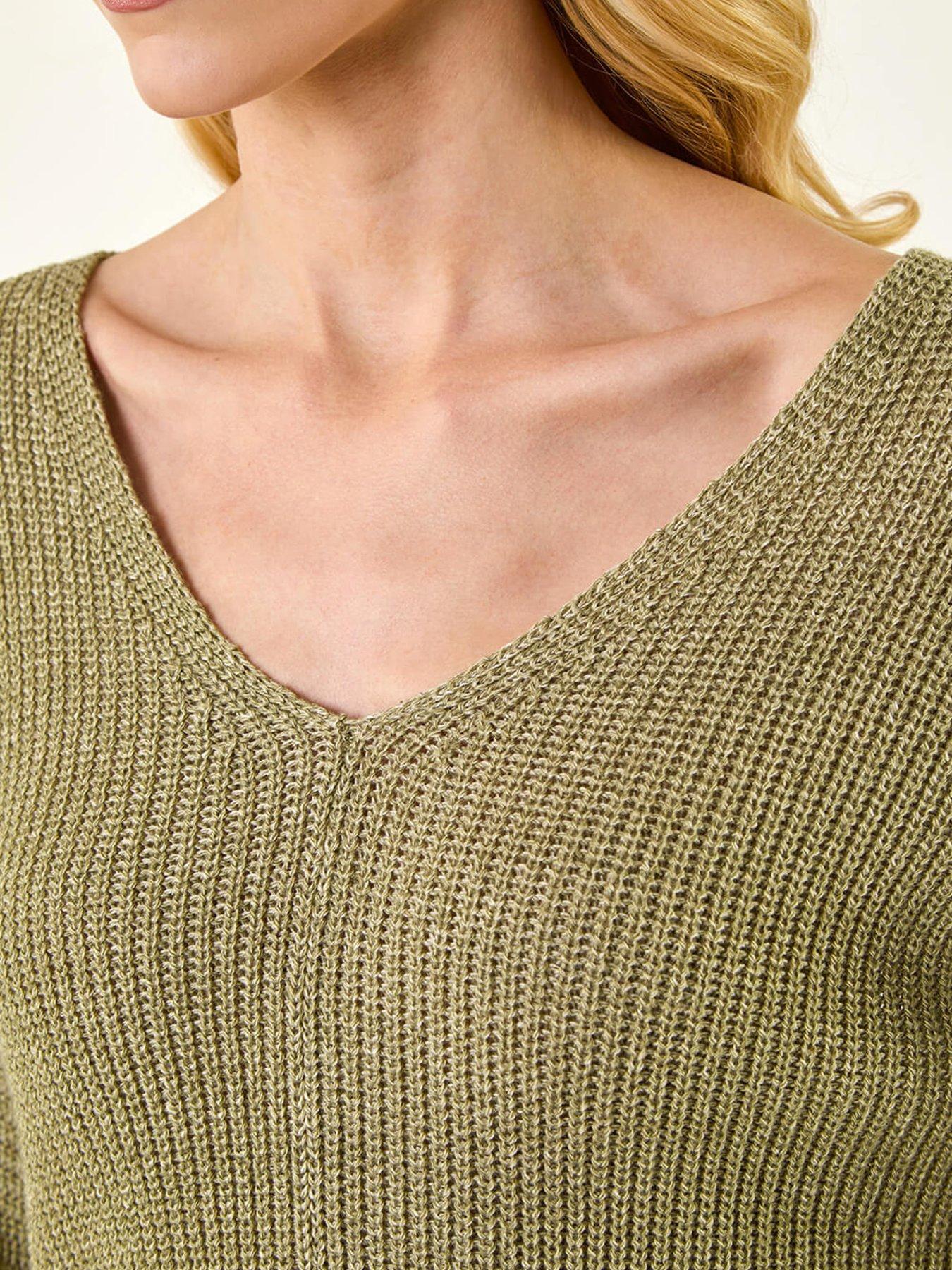 Image 5 of 5 of Roman Textured V-neck Boyfriend Jumper