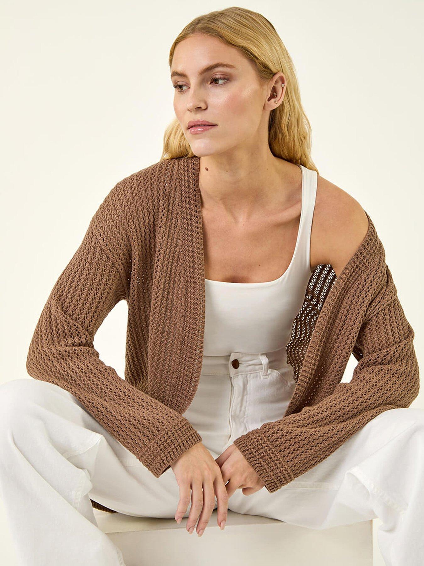 Image 4 of 5 of Roman Stitch Knit Cardigan