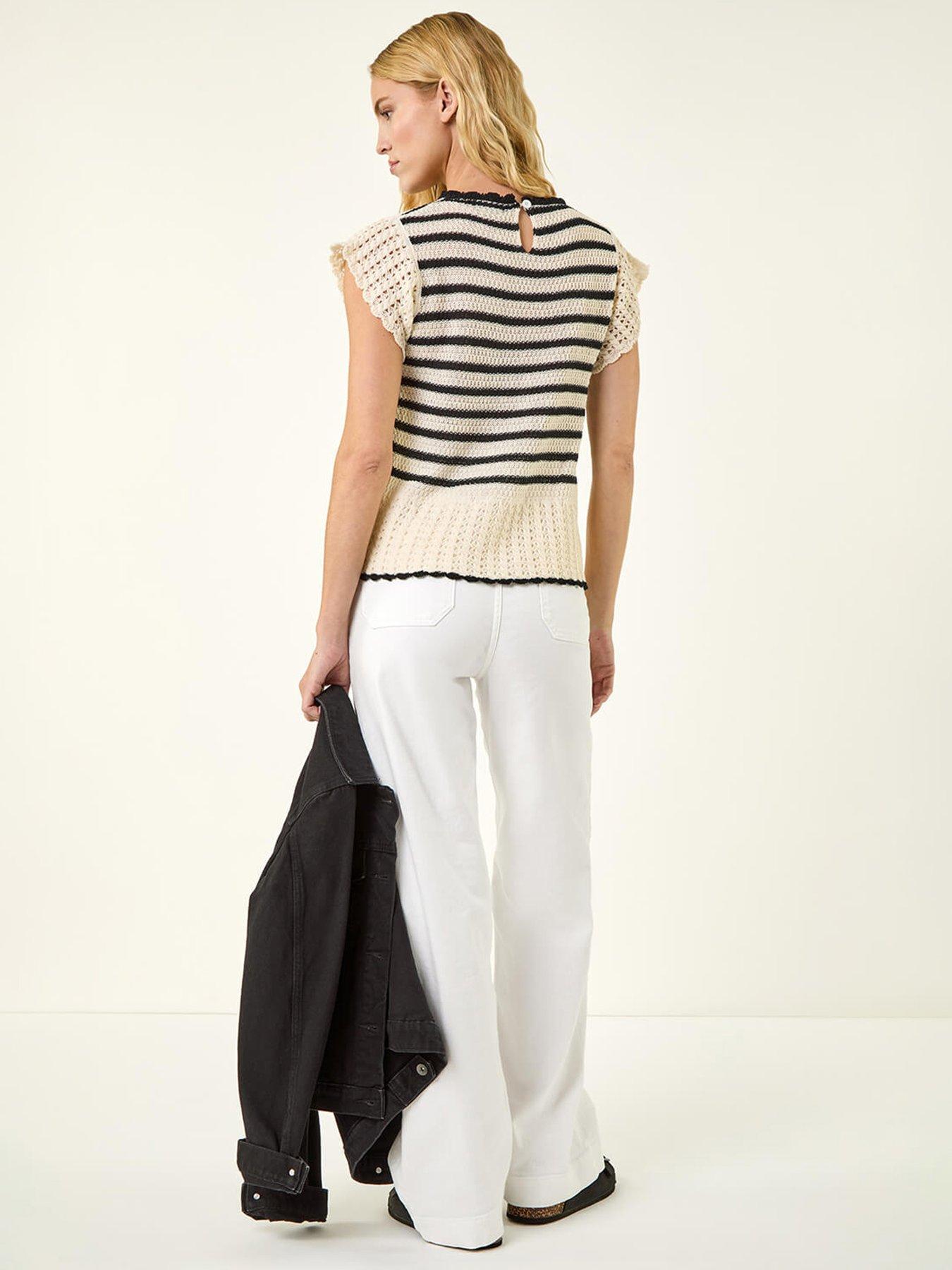 Image 2 of 5 of Roman Stripe Knitted Top