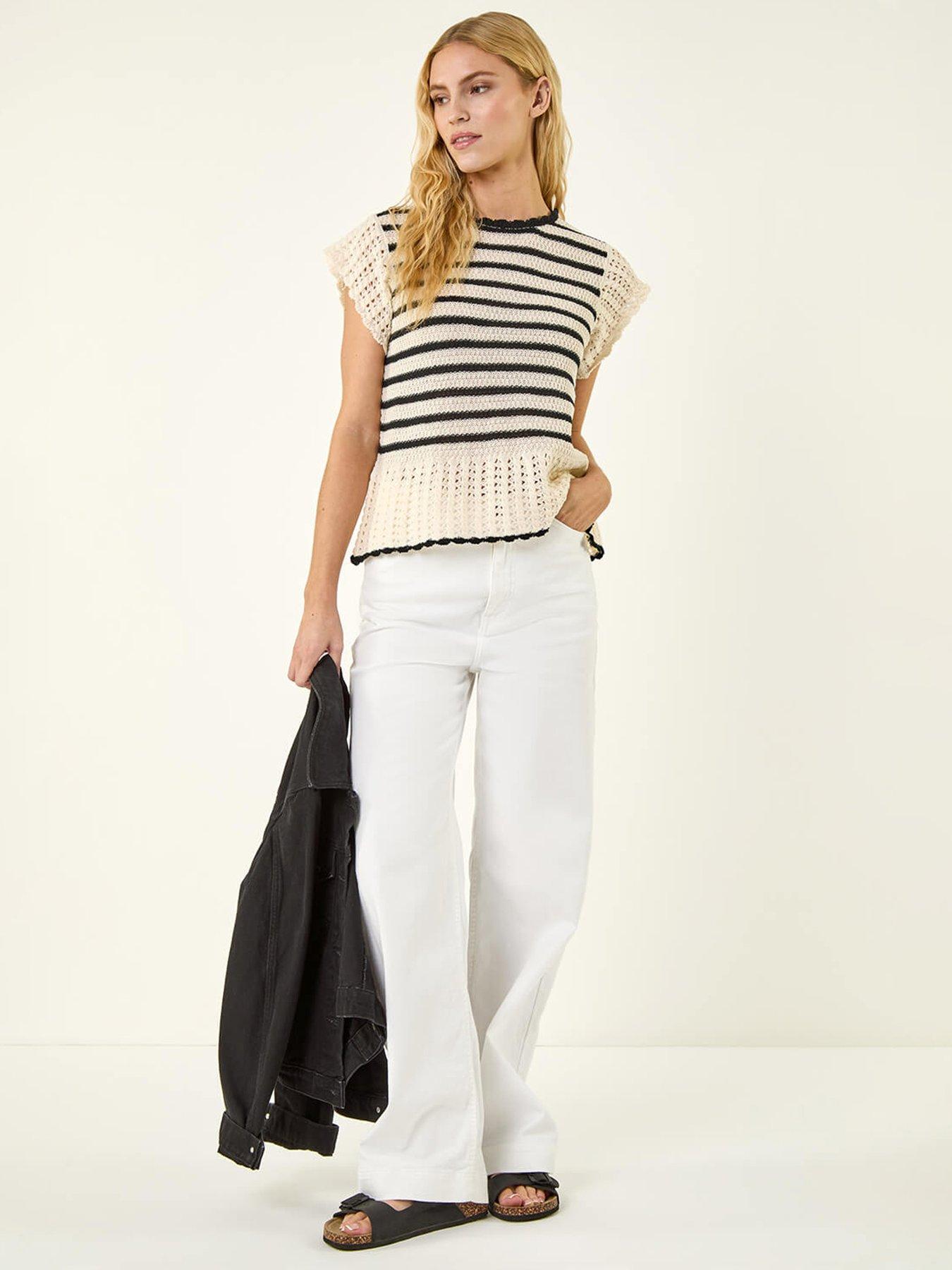 Image 3 of 5 of Roman Stripe Knitted Top