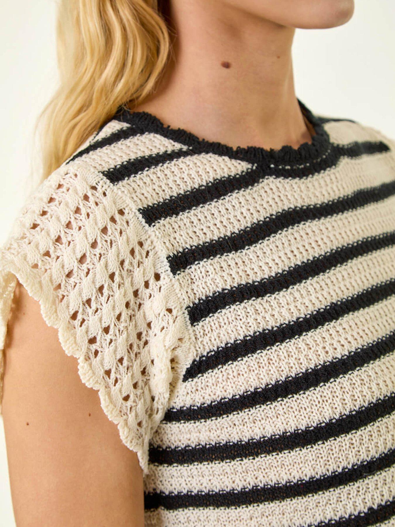 Image 5 of 5 of Roman Stripe Knitted Top