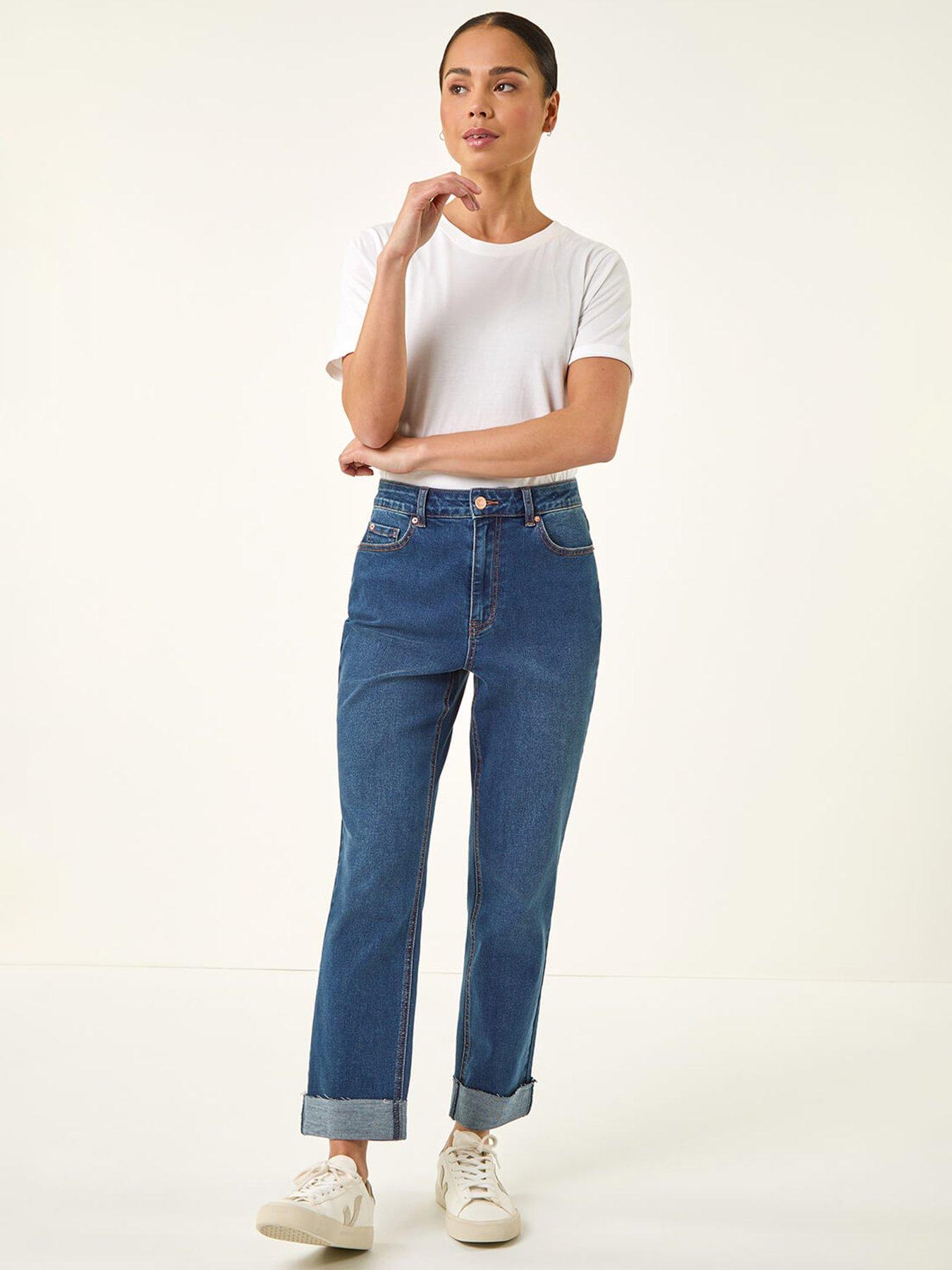 Image 3 of 5 of Roman Petite Turn Up Pocket Jeans