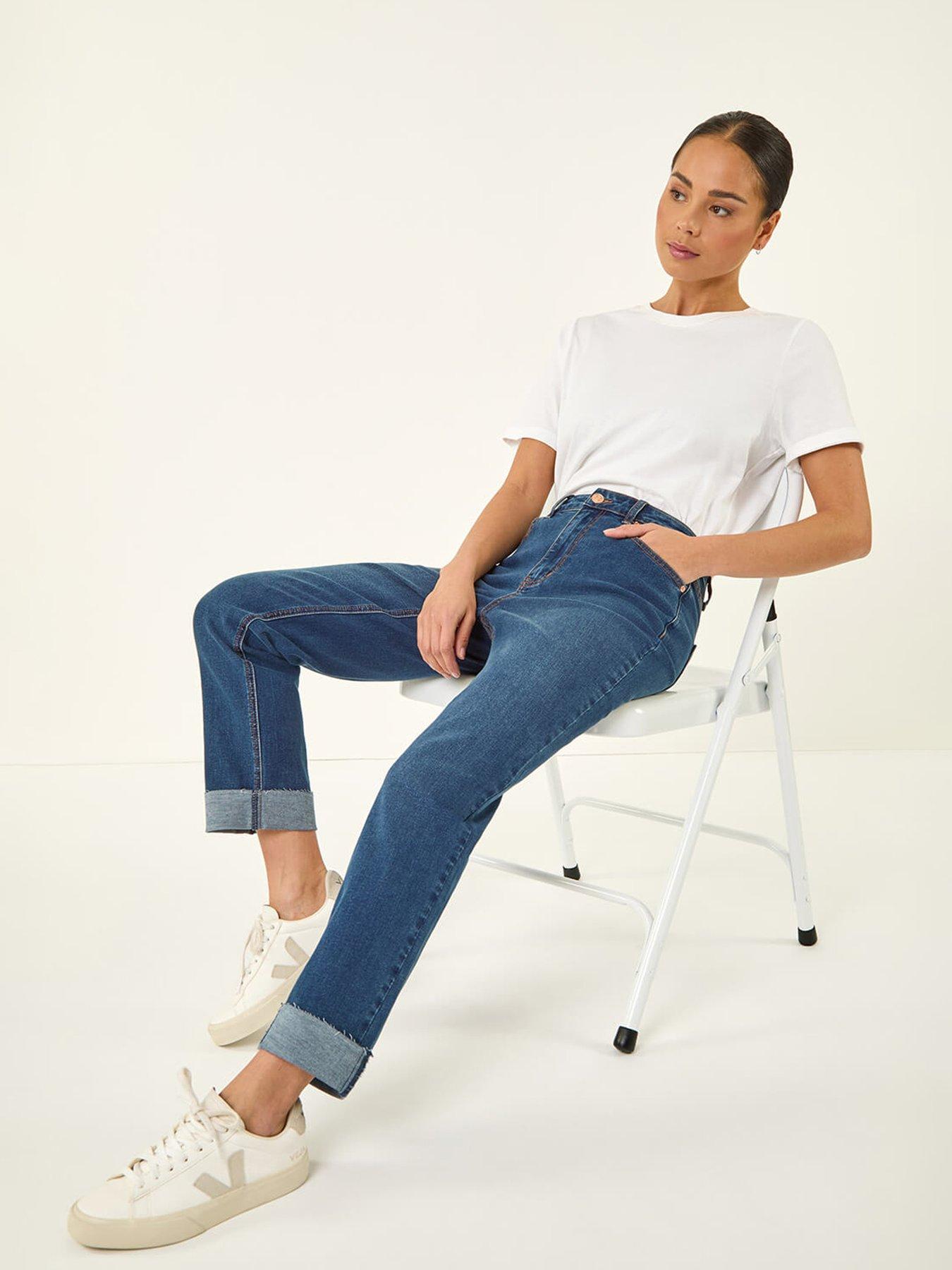 Image 4 of 5 of Roman Petite Turn Up Pocket Jeans