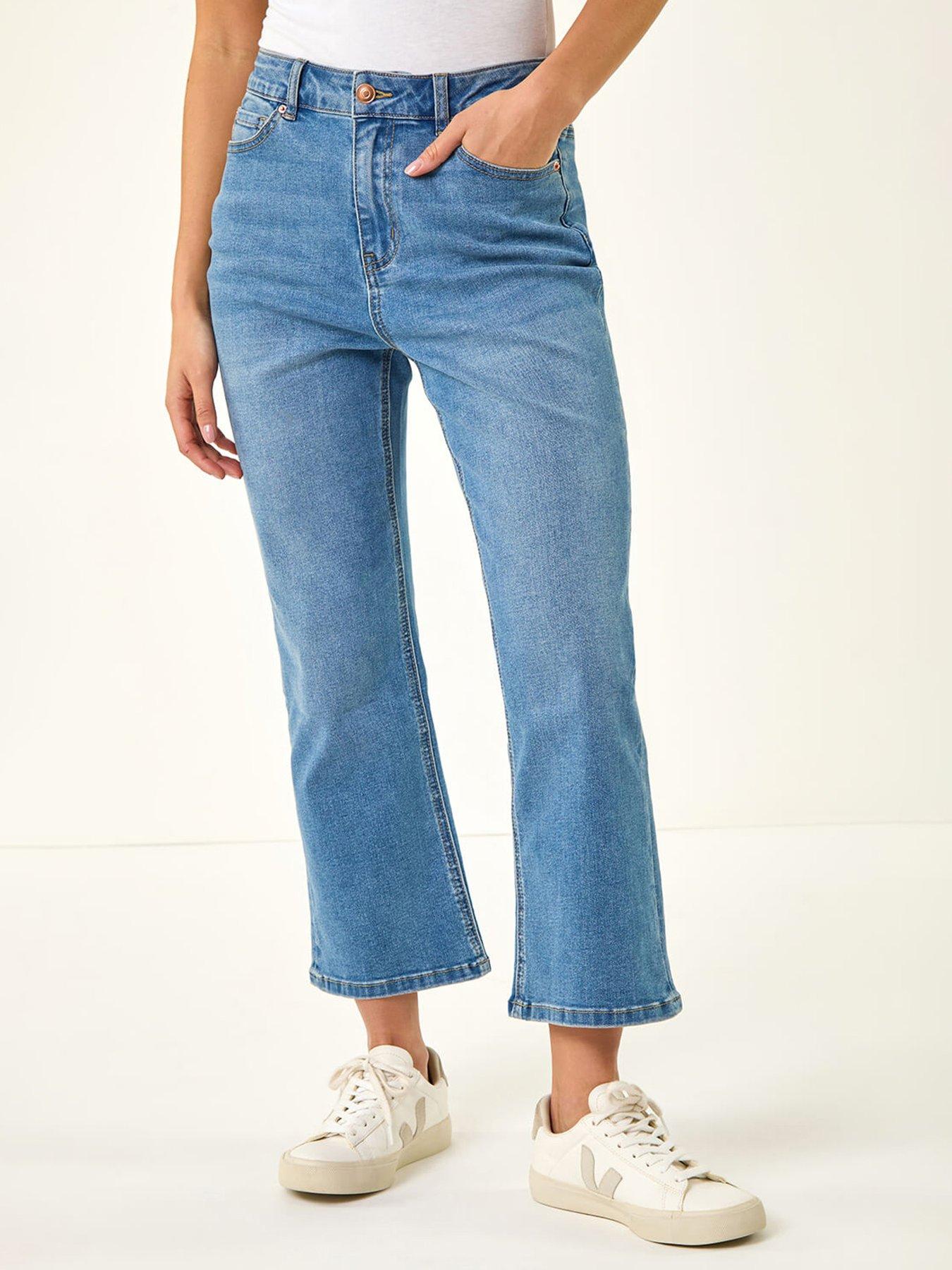 Roman Petite Boocut Cropped Jeans