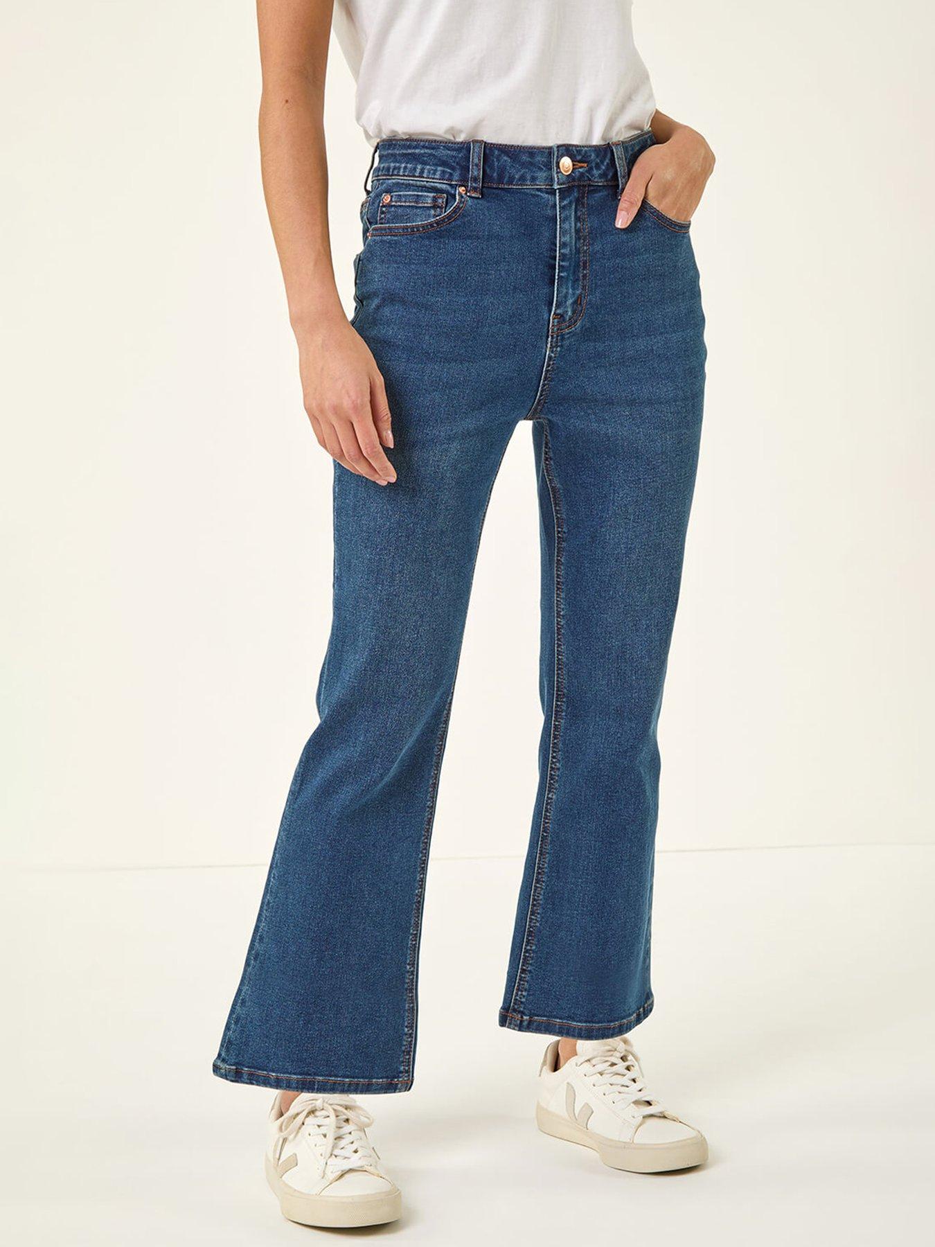 Image 1 of 5 of Roman Petite Boocut Cropped Jeans