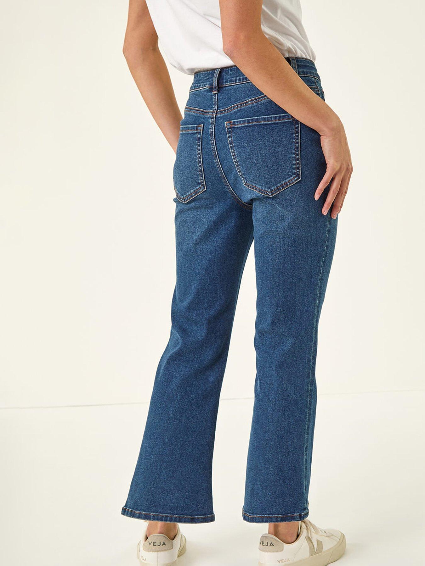 Image 2 of 5 of Roman Petite Boocut Cropped Jeans