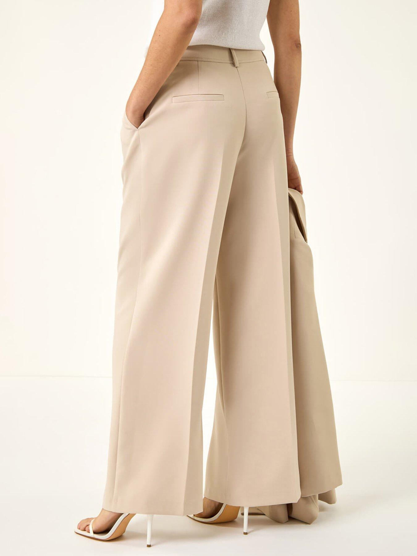 Image 2 of 5 of Roman Pleat Front Wide Leg Trouser