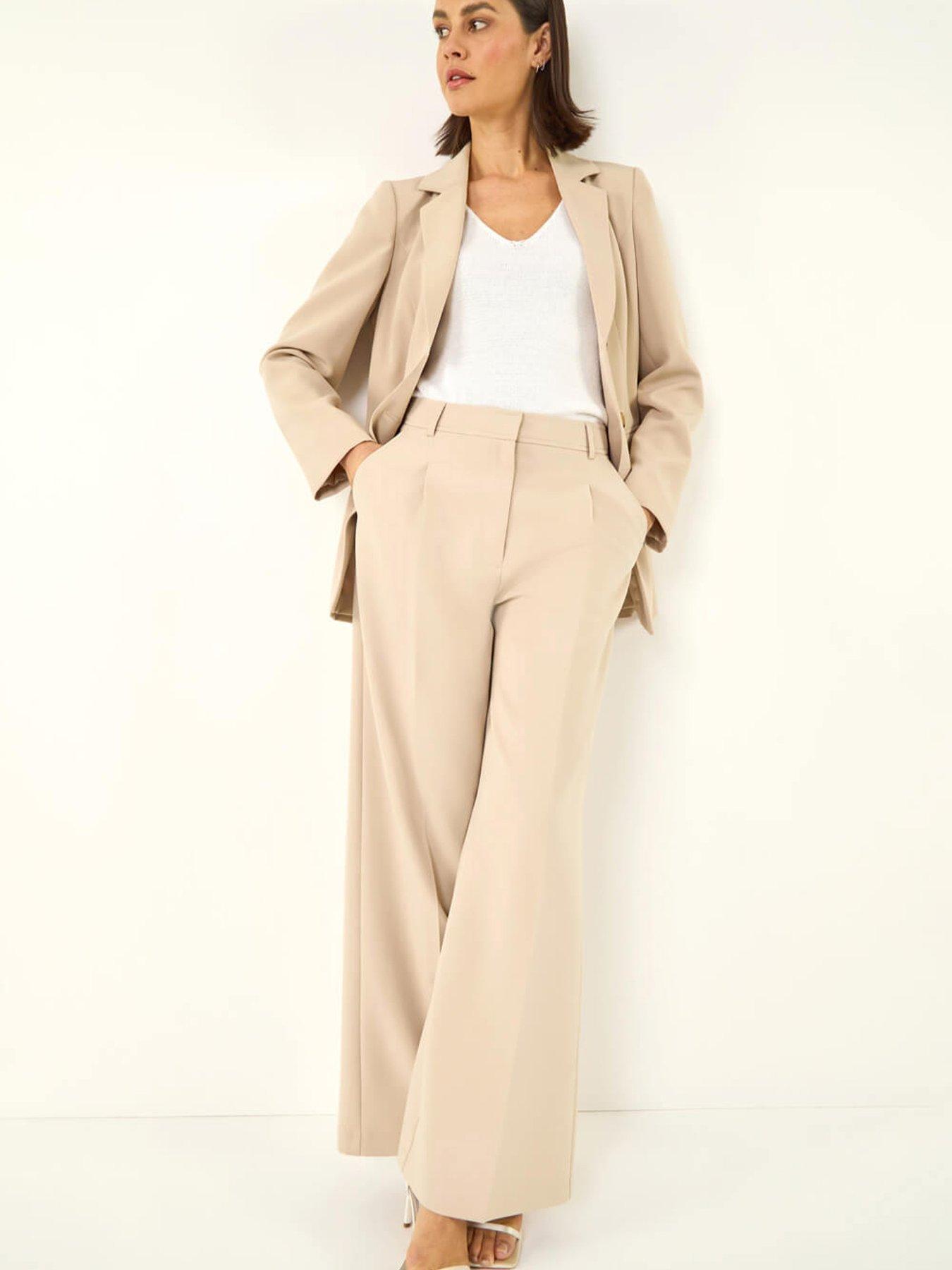 Image 4 of 5 of Roman Pleat Front Wide Leg Trouser