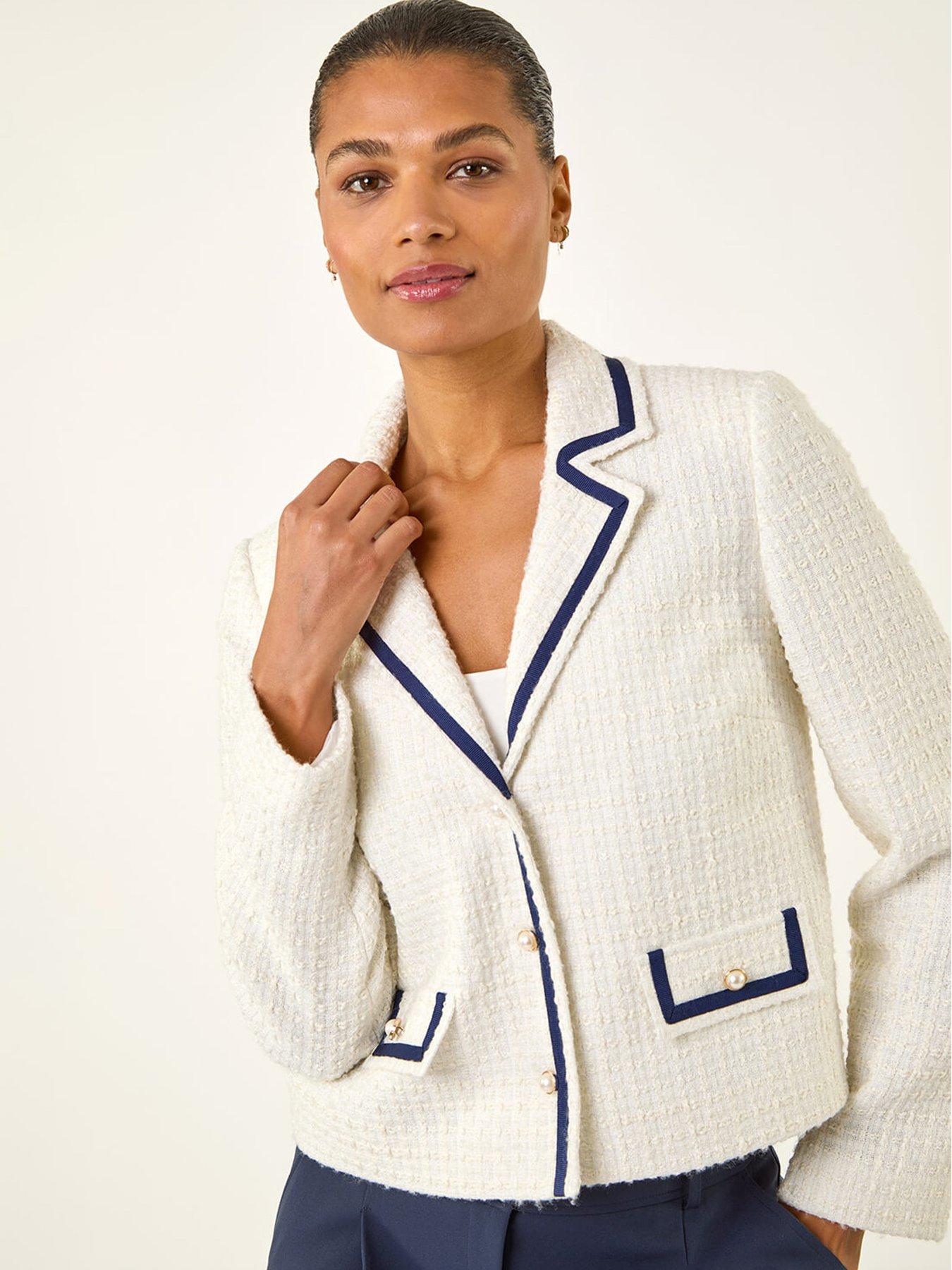 Roman Boucle Contrast Tape Jacket