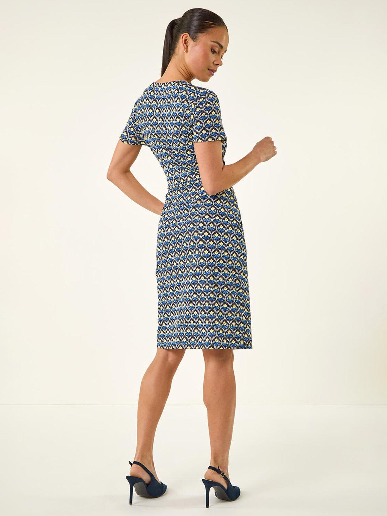 Image 2 of 5 of Roman Petite Floral Pocket Midi Dress