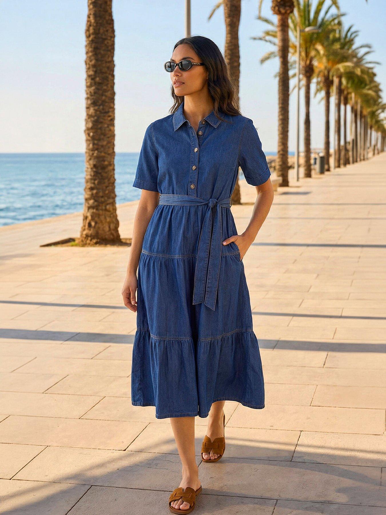Dresses | Midi (Knee) | Denim Dresses | Women | Very