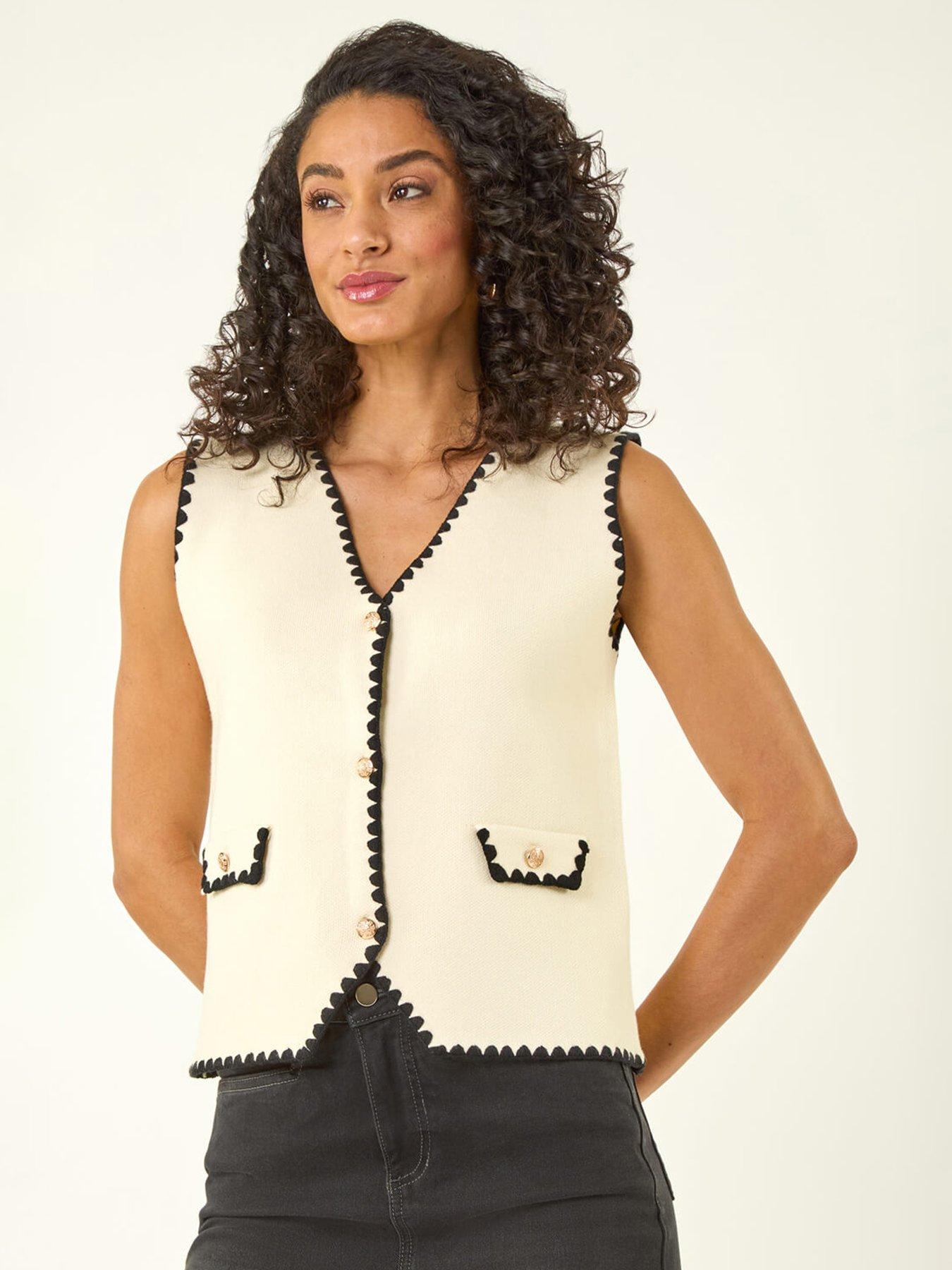 Roman Dusk Contrast Knit Waistcoat