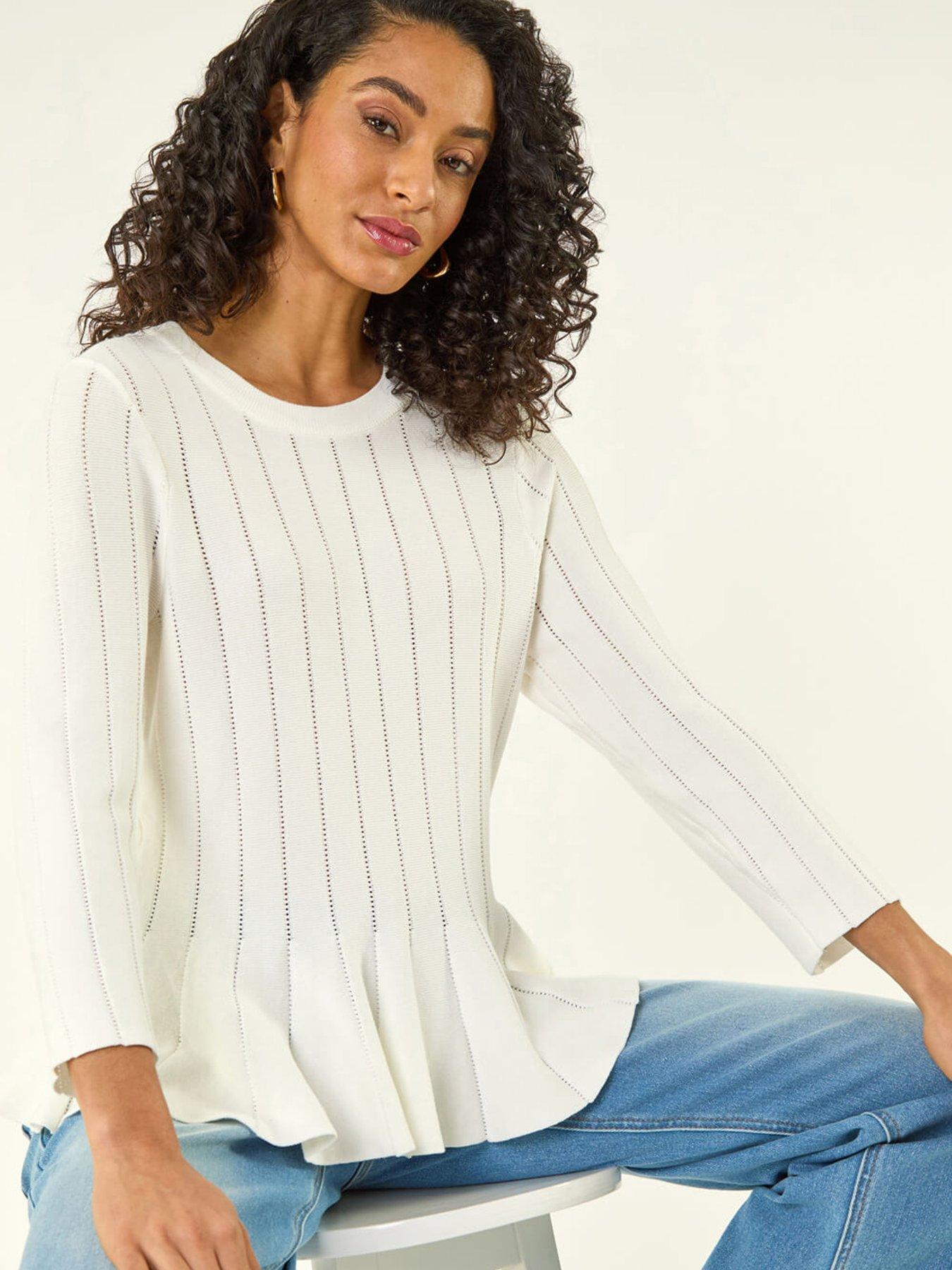 Image 4 of 5 of Roman Dusk Peplum Knitted Top