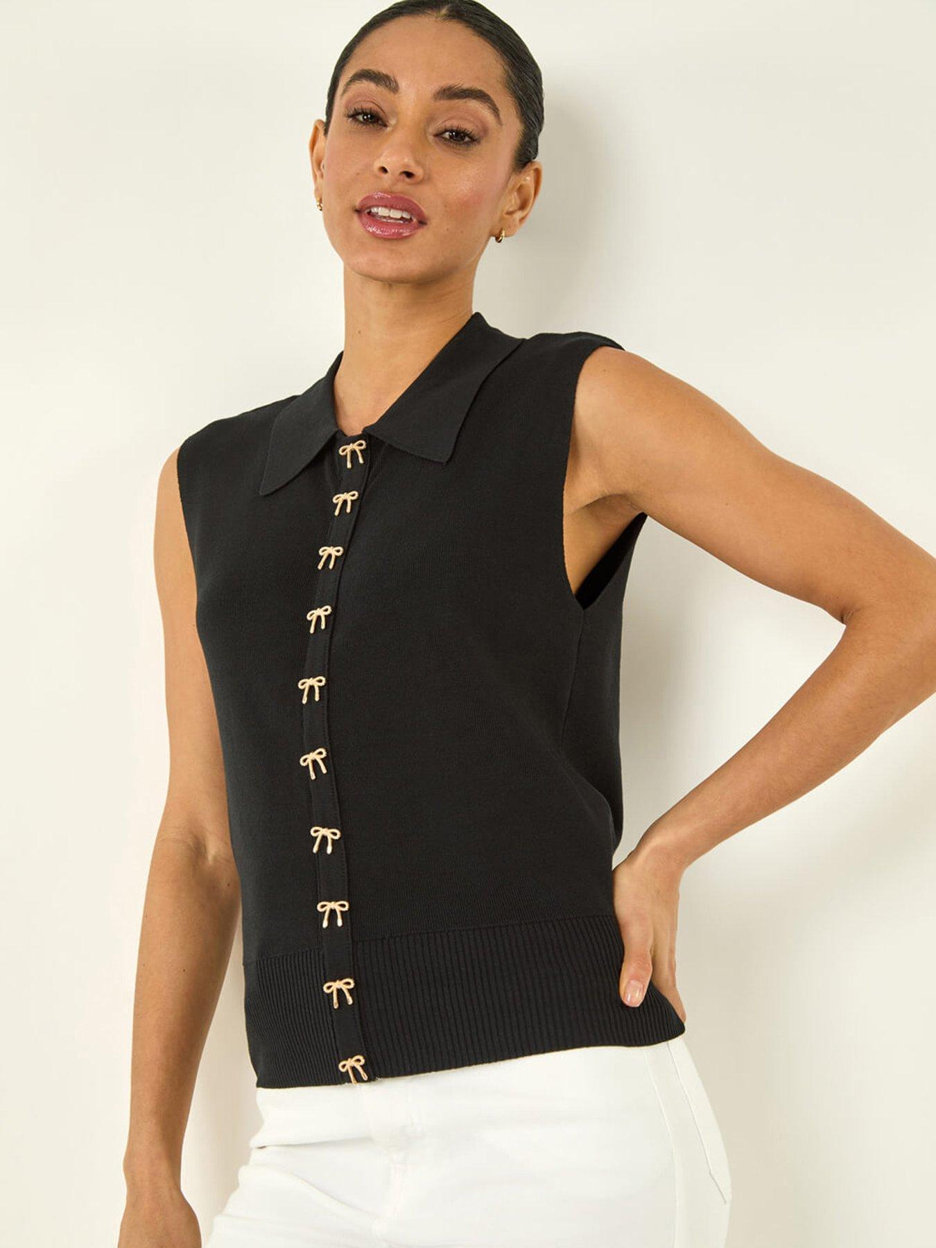 Roman Dusk Bow Detail Knit Top