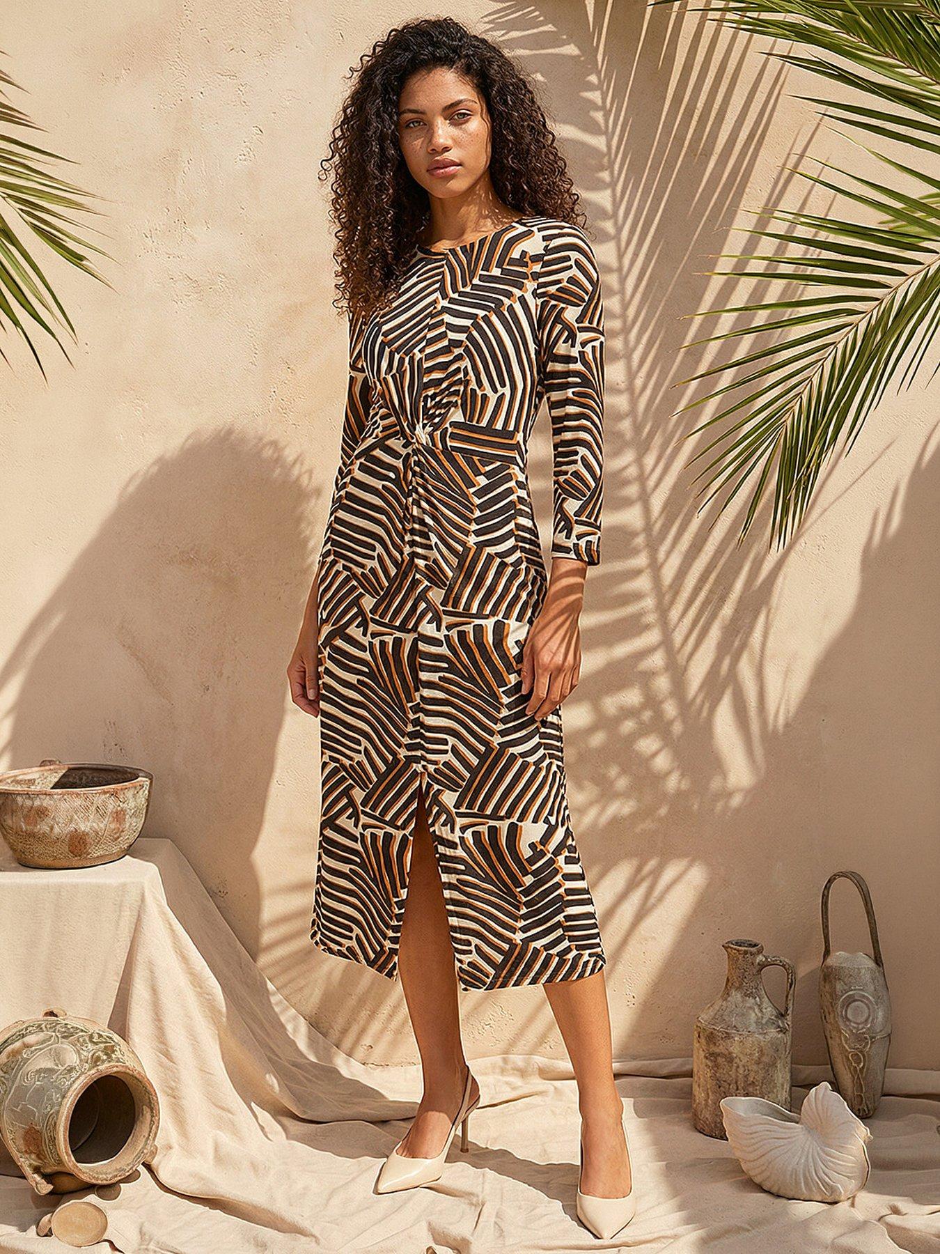 bodycon dresses for 13 year olds Abstract Boho Mesh Bodycon Dress  Shoe Heaven